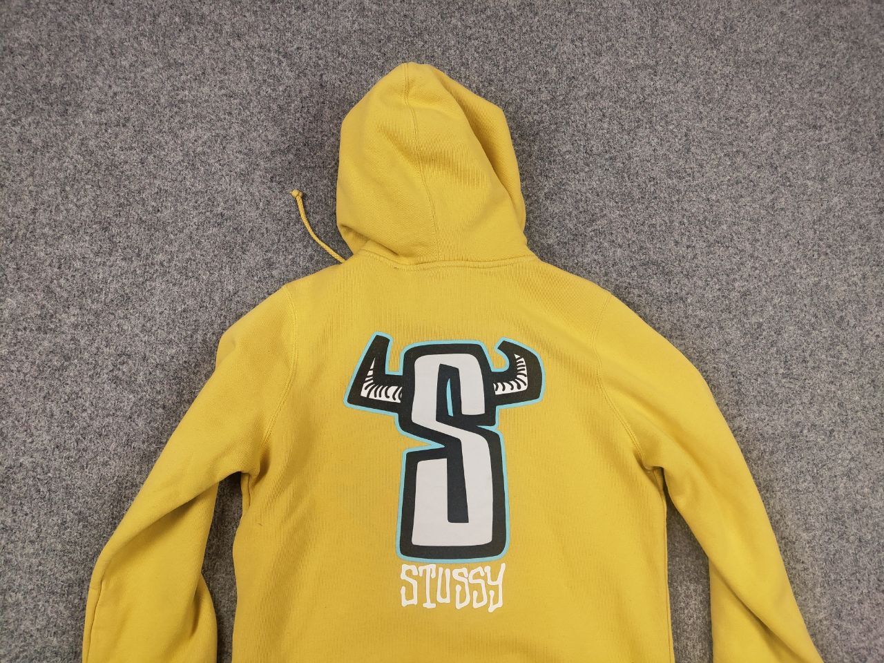 Stussy Vintage Stussy Yellow Hoodie S-Horn Big Logo Size US XS / EU 42 / 0 - 11 Thumbnail