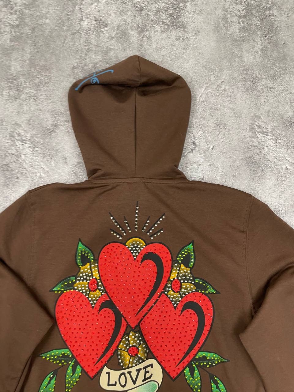 Ed Hardy Ed Hardy Women Cotton Hoodie Zip Brown Graphic Size M Size M / US 6-8 / IT 42-44 - 7 Thumbnail