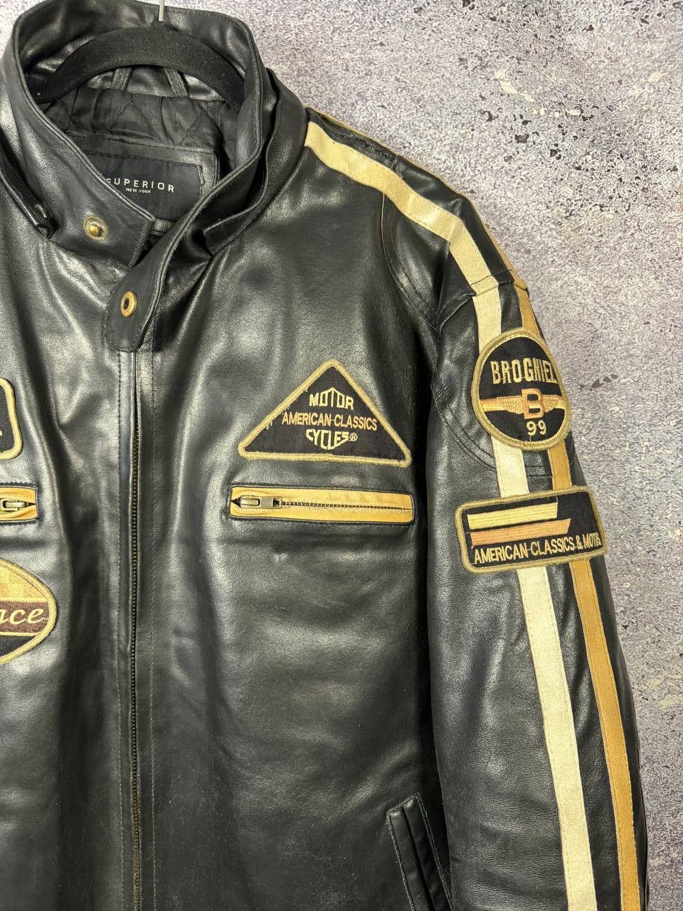Leather SUPERIOR Leather Motorcycle Lacket 2XL Dainese Alpinestar Size US XXL / EU 58 / 5 - 6 Thumbnail