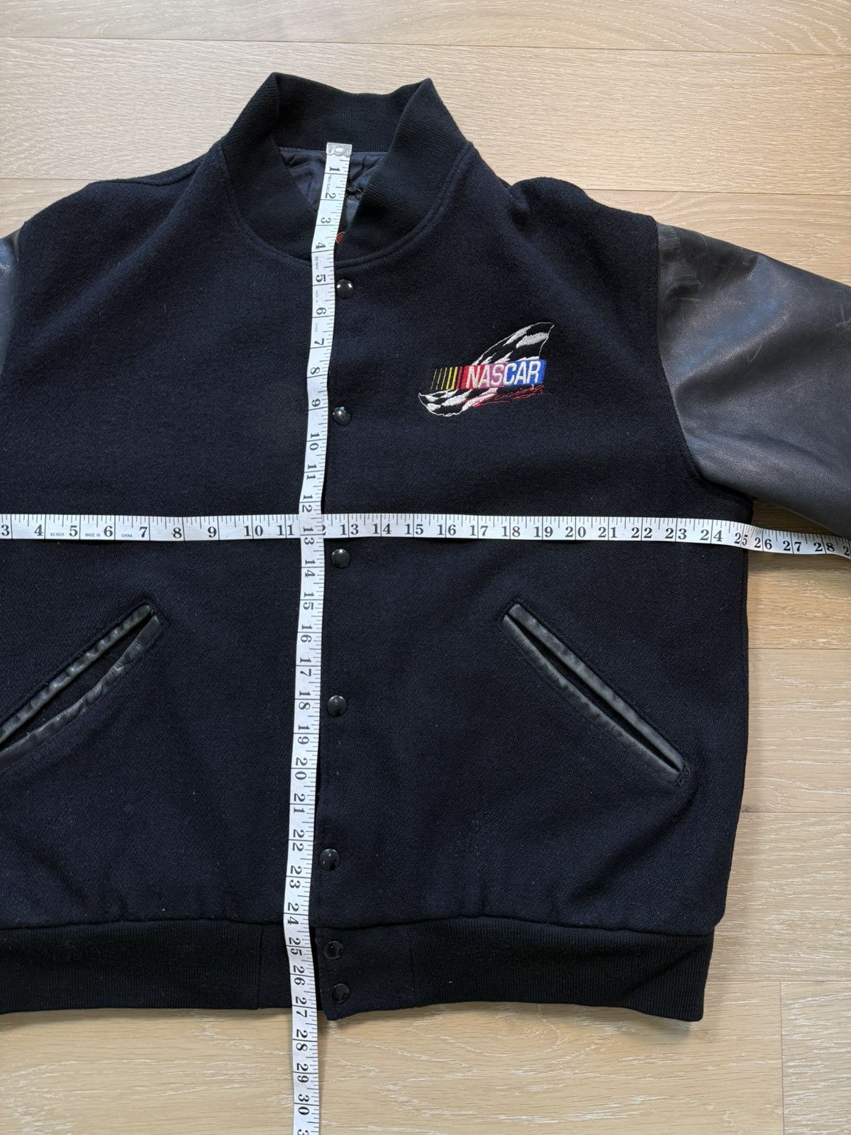 NASCAR Vintage NASCAR Racing Leather & Wool Varsity Jacket Size US L / EU 52-54 / 3 - 8 Thumbnail