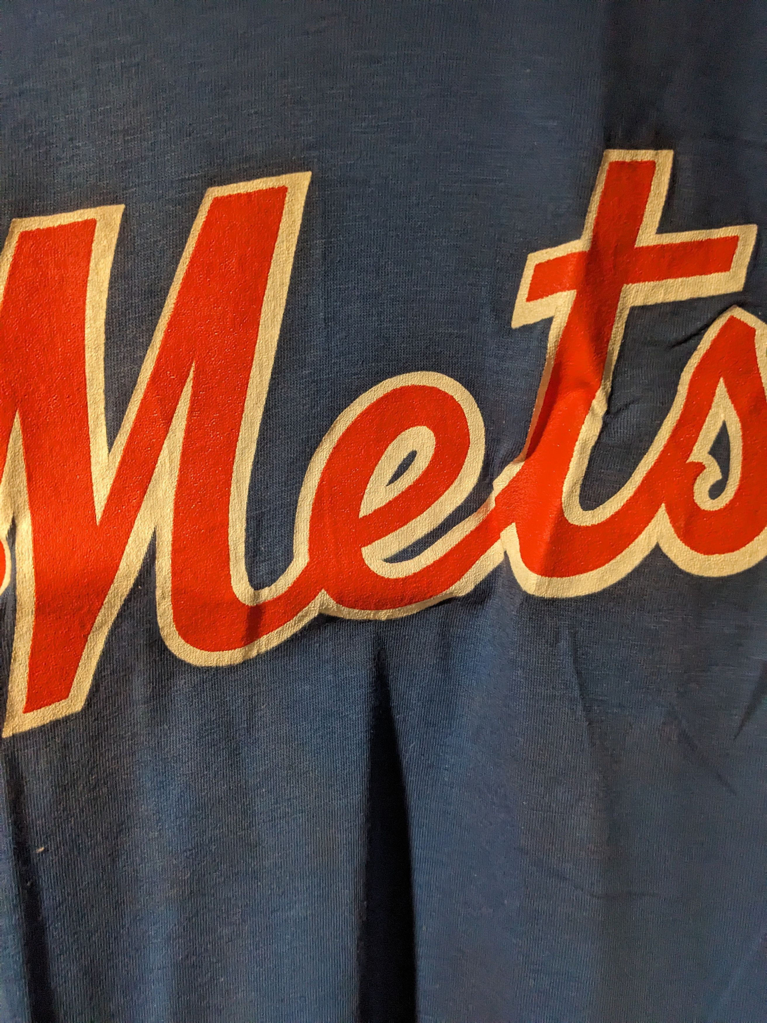 MLB × Vintage Vintage 80s New York Mets Rawlings Blue YOUTH Large T-Shirt Size US L / EU 52-54 / 3 - 2 Thumbnail