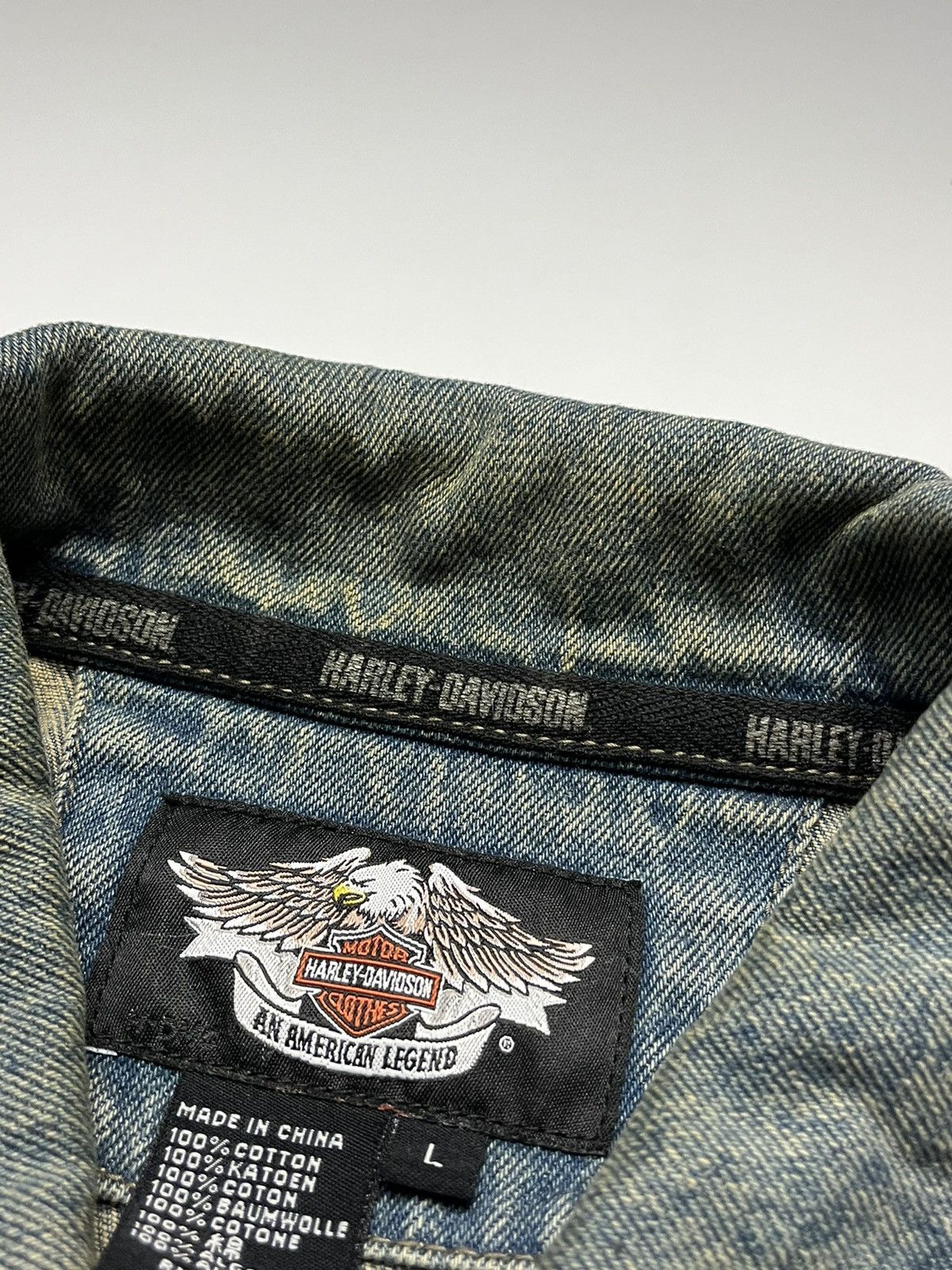 Harley Davidson Harley Davidson Gothic Skull Embroidered Denim Jacket Size US L / EU 52-54 / 3 - 16 Thumbnail