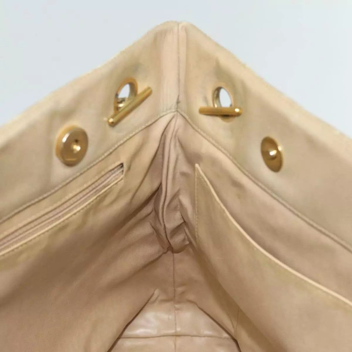 Chanel CHANEL Matelasse Chain Tote Bag Leather Beige Size ONE SIZE - 6 Thumbnail