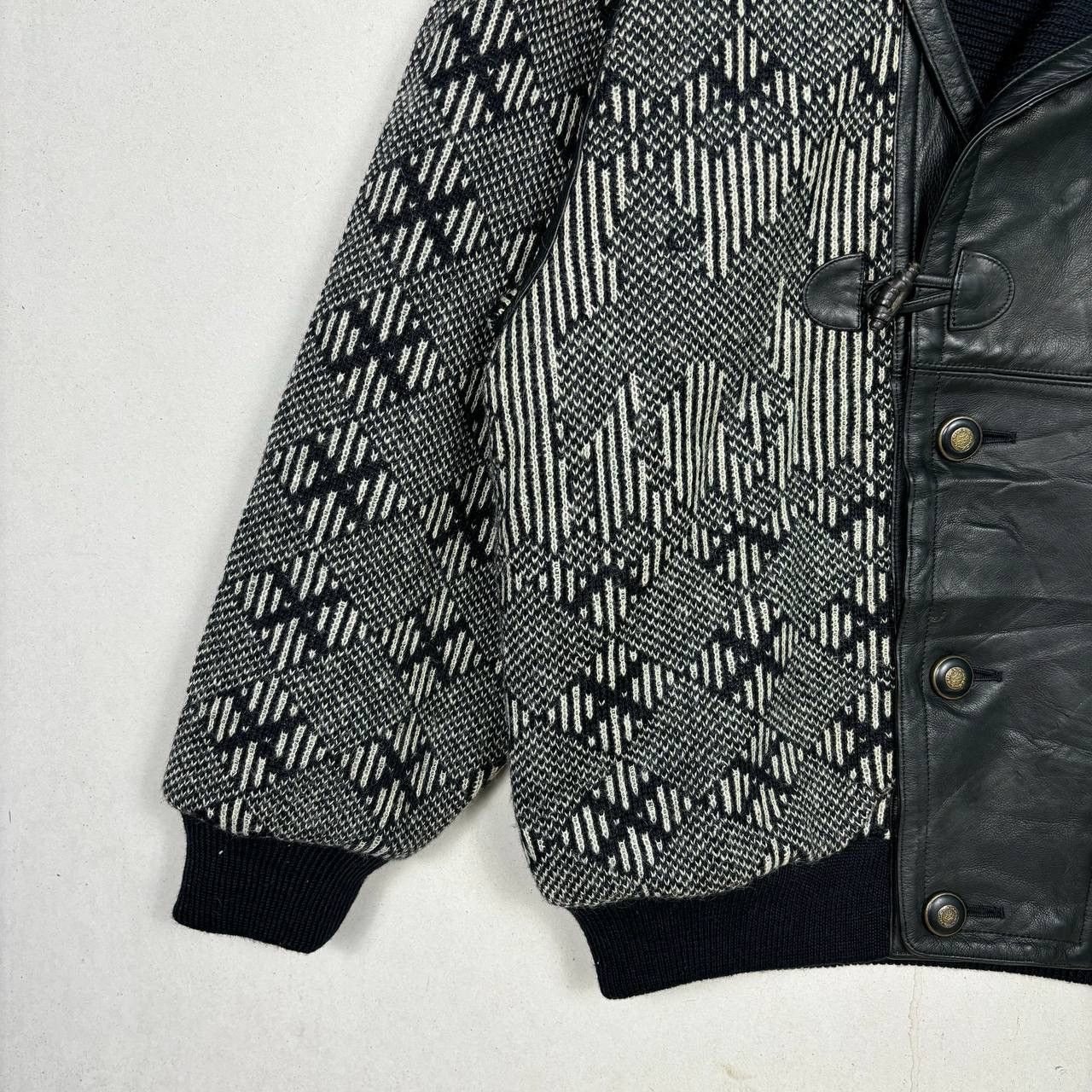 Lancel Vintage 80s Lancel Paris Geometric Bomber Jacket Size US L / EU 52-54 / 3 - 6 Thumbnail