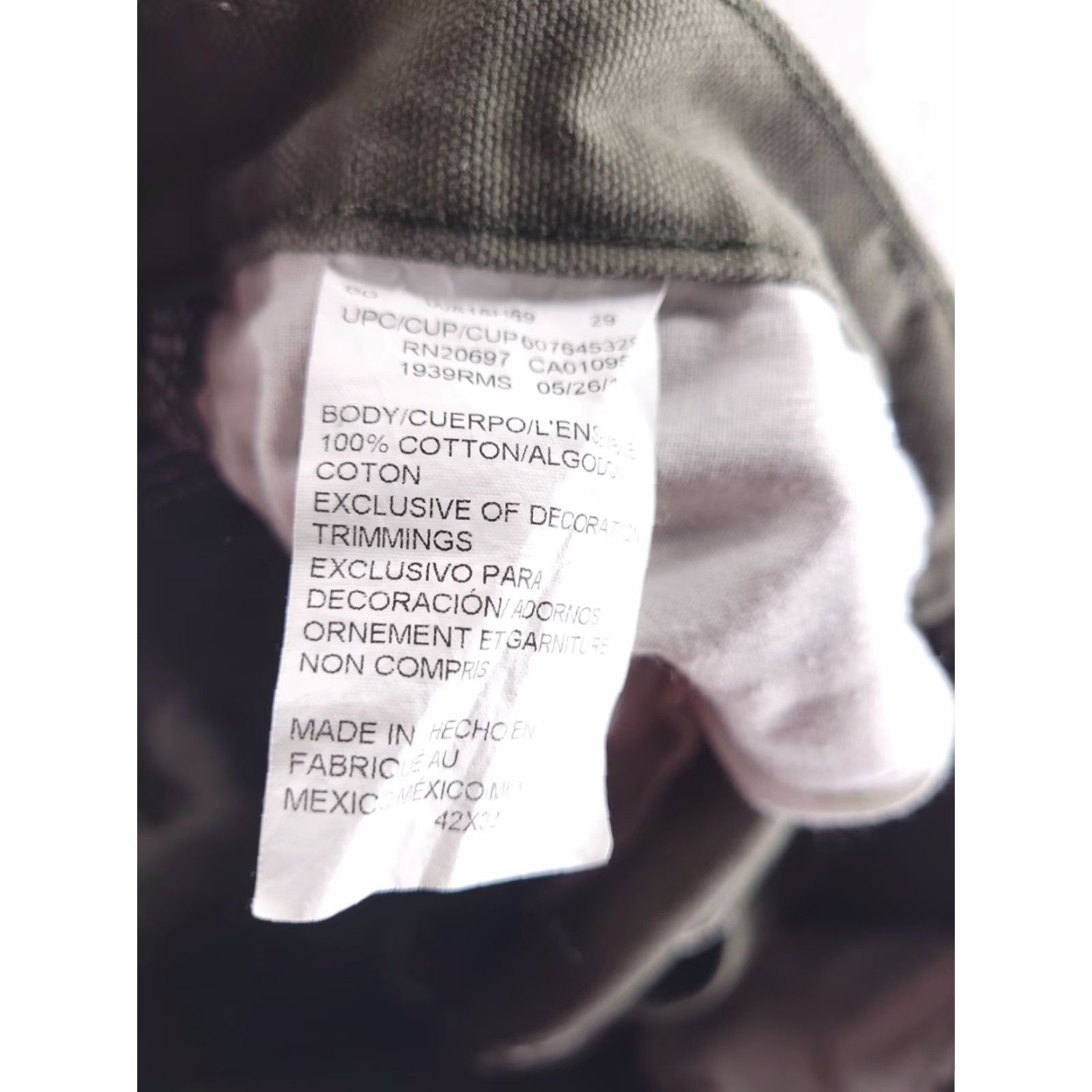 Dickies Dickies Canvas Carpenter Pants Mens 42x32 Olive Green Cotton Army Workwear Size US 42 / EU 58 - 6 Thumbnail