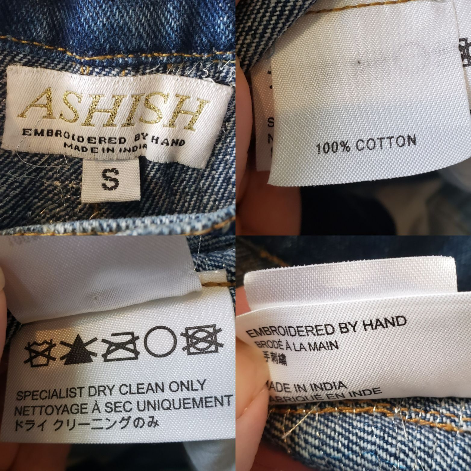 ASHISH Ashish Floral Sequin Embellished High Rise Straight Leg Blue Size 27" / US 4 / IT 40 - 14 Thumbnail