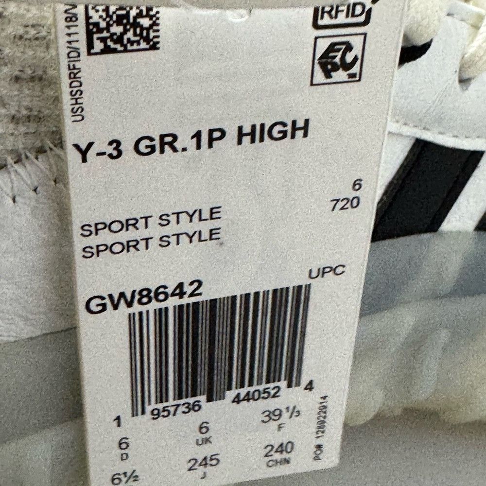 Adidas Adidas Y-3 GR.1P High-Top Sneakers White Men’s Size 6.5 GW86 Size US 6.5 / EU 39-40 - 6 Thumbnail