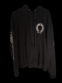 Chrome Hearts Horse Shoe Floral Hoodie Black - Limited Stock
