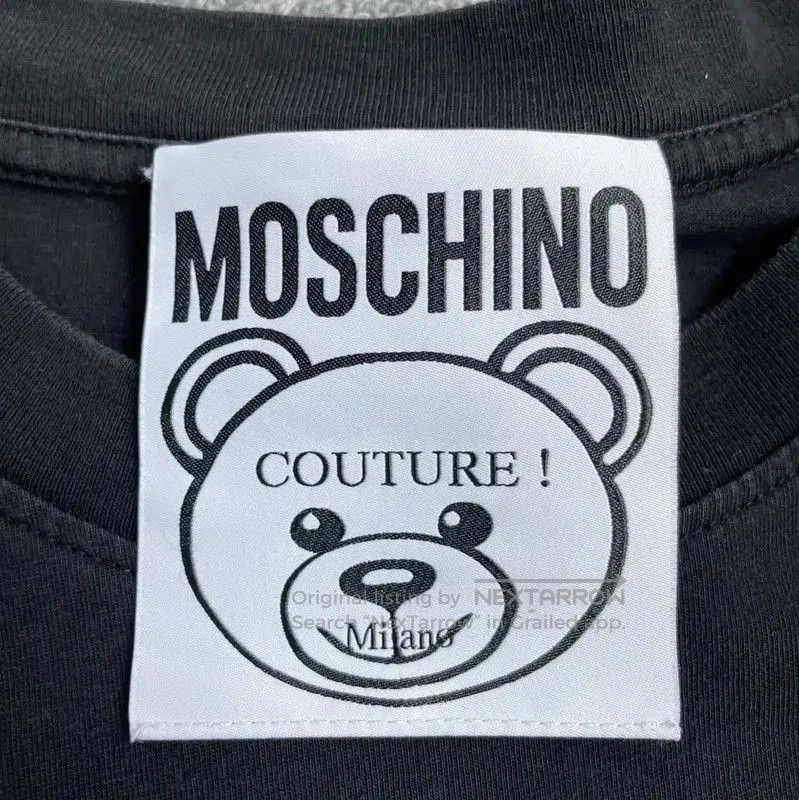 Moschino Moschino Black Cotton Dress with Bear Graphic . Size S / US 4 / IT 40 - 3 Thumbnail