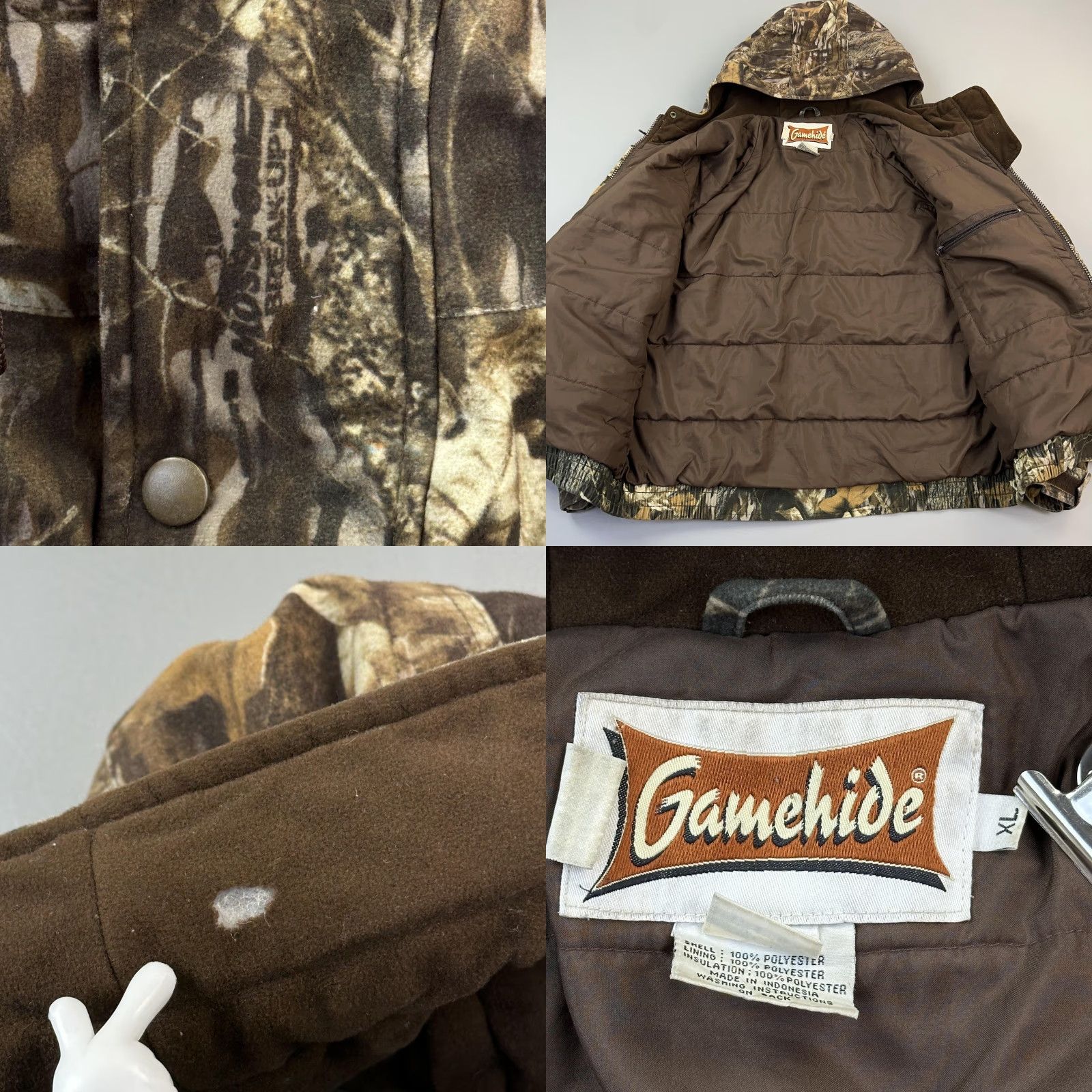Vintage Gamehide Hush Hide Jacket Mens XL Mossy Oak Breakup Camo Hunting Outdoor Size US XL / EU 56 / 4 - 8 Thumbnail