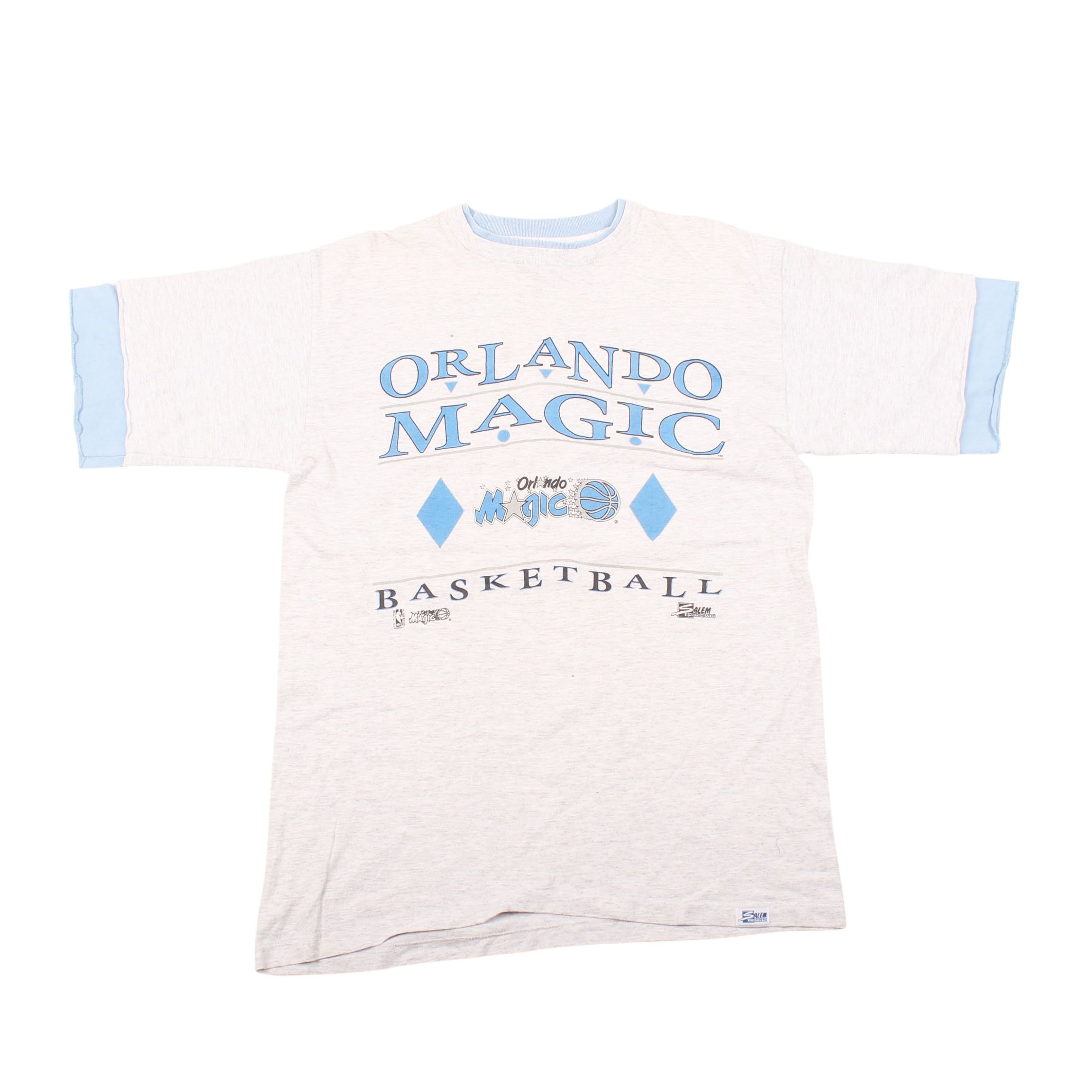 NBA × Salem Sportswear Vintage 90s Orlando Magic NBA T-shirt Size US L / EU 52-54 / 3 - 1 Thumbnail