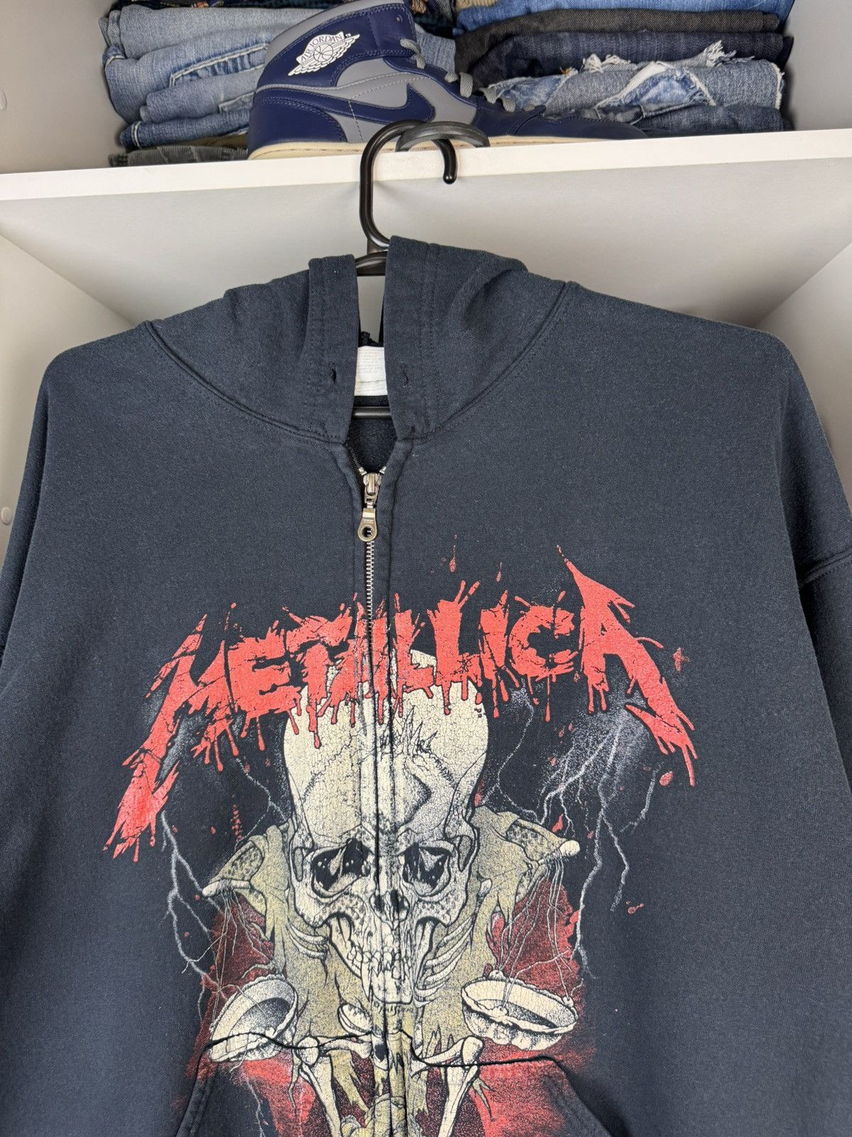Gildan Vintage Metallica Metal Band Zip Hoodie Size US XL / EU 56 / 4 - 2 Thumbnail