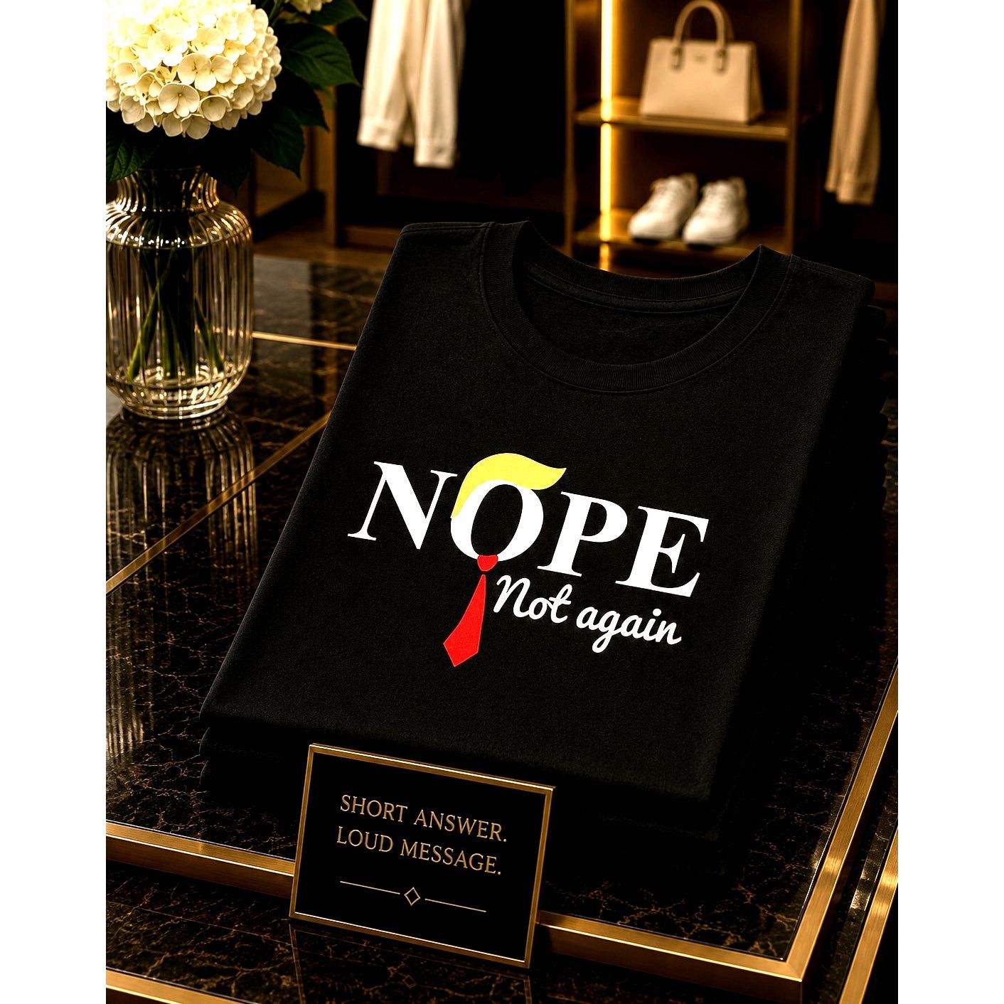 Other Graphic Short Sleeve Vote Nope Not Again Black T Shirt 6 Size M / US 6-8 / IT 42-44 - 1 Thumbnail