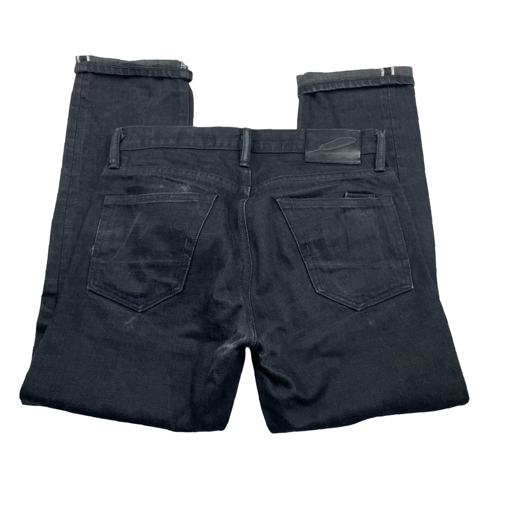 Rogue Territory VINTAGE? No. Rogue Territory Jeans - Men’s Slim Straight 6-Pocket Japan Selvedge Black 29x28 Straight Denim Cotton Mid Rise 29 Mens Size US 29 - 3 Thumbnail