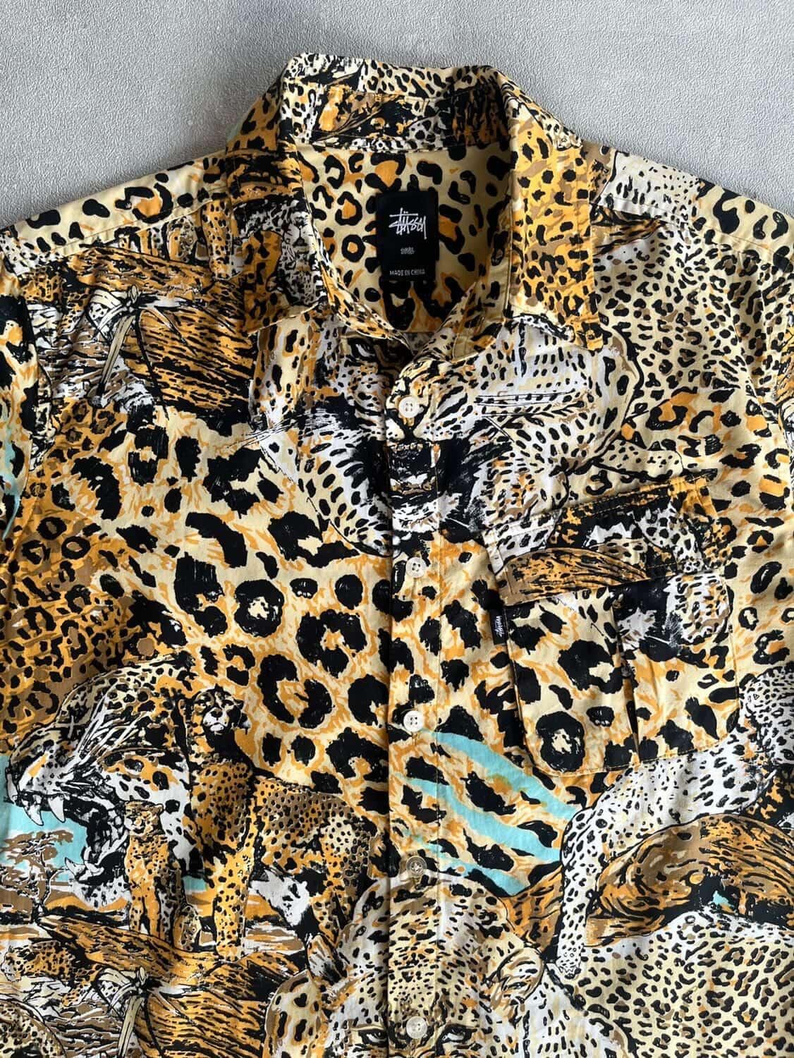 Stussy Stussy Leopard Wild Life Shirt Size US S / EU 44-46 / 1 - 3 Thumbnail