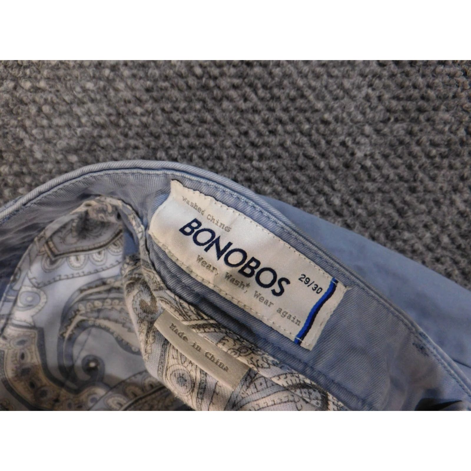 Bonobos Bonobos Pants Mens 29x28 Blue Straight Leg Chino Business Casual Workwear Pants Mens Regular 29 Blue Chino Modern 90s? Wait. Size US 29 - 7 Thumbnail