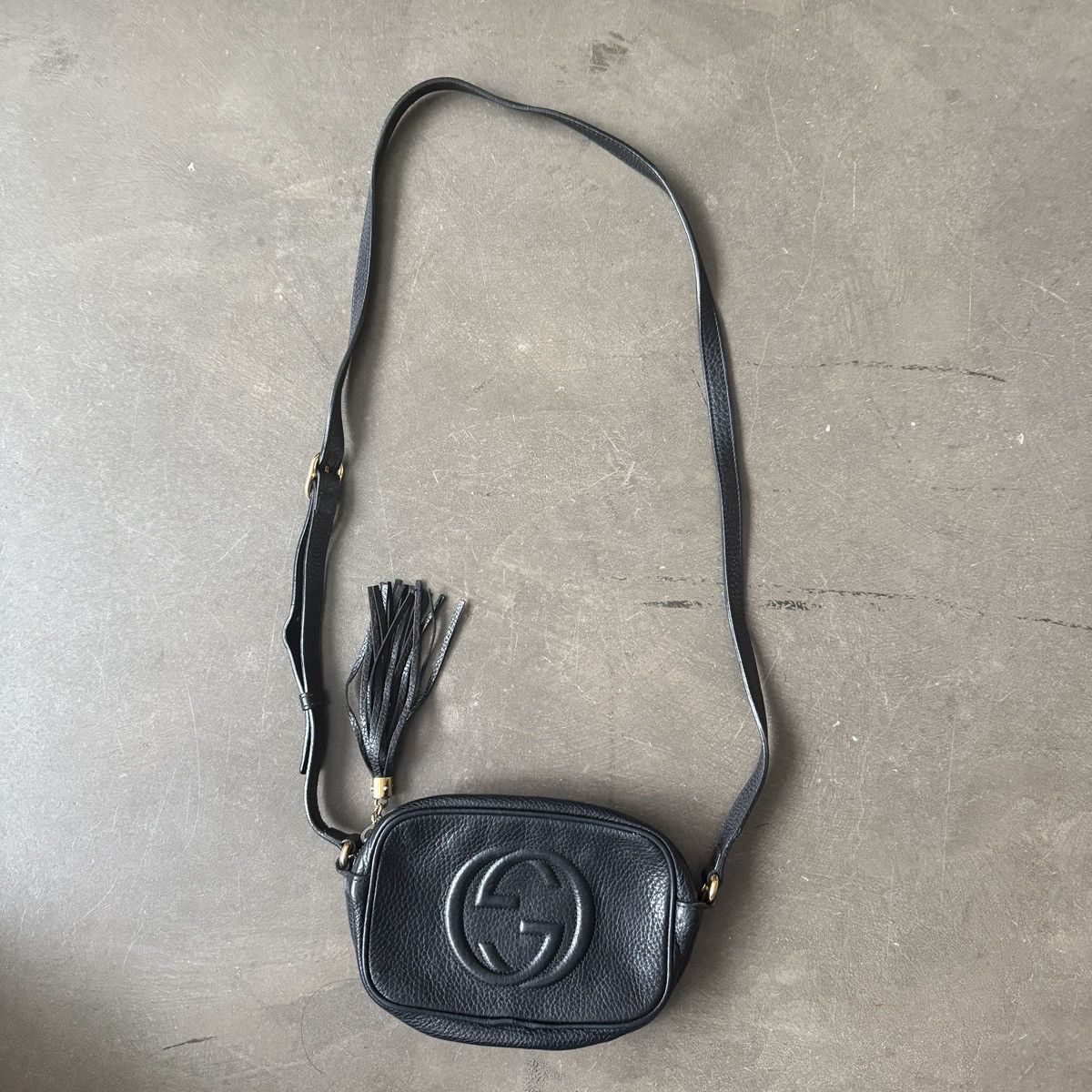 Gucci GUCCI BLACK LEATHER SOHO DISCO CAMERA BAG MINI Size ONE SIZE - 1 Thumbnail