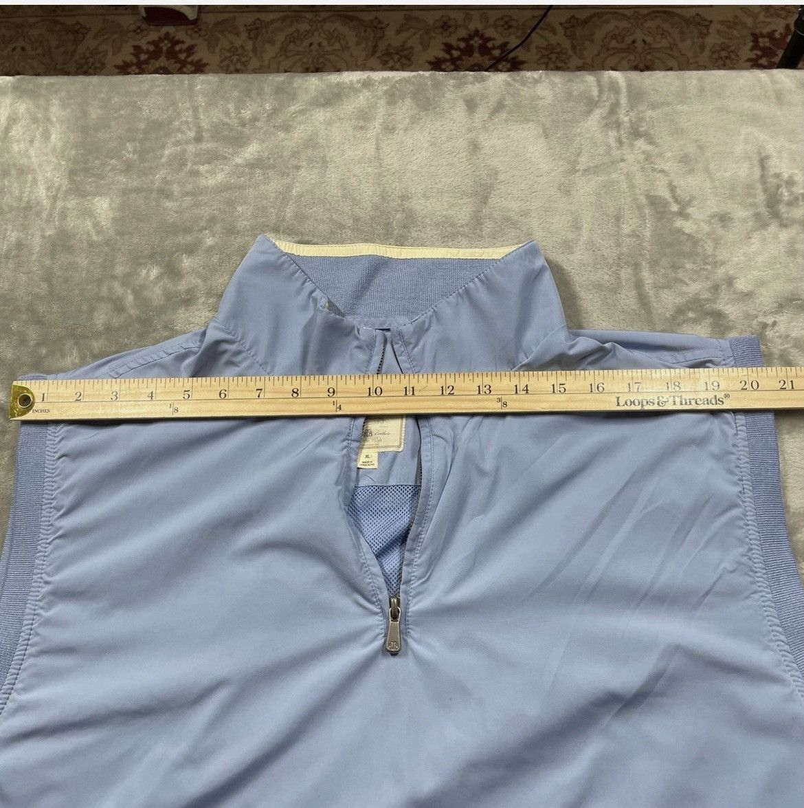 Brooks Brothers Brooks Brothers Mens XL Blue 1/4 Zip Golf Windbreaker Vest Size US XL / EU 56 / 4 - 9 Thumbnail