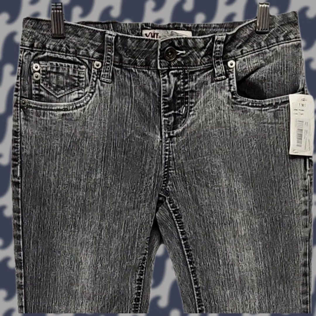 Denime YMI Skinny Jeans Women Size 3 Gray Stretch Denim Mid Rise NWT Jeans Women Slim Skinny Gray NWT Regular Rise 28in Inseam Womens Size 26" / US 2 / IT 38 - 1 Thumbnail