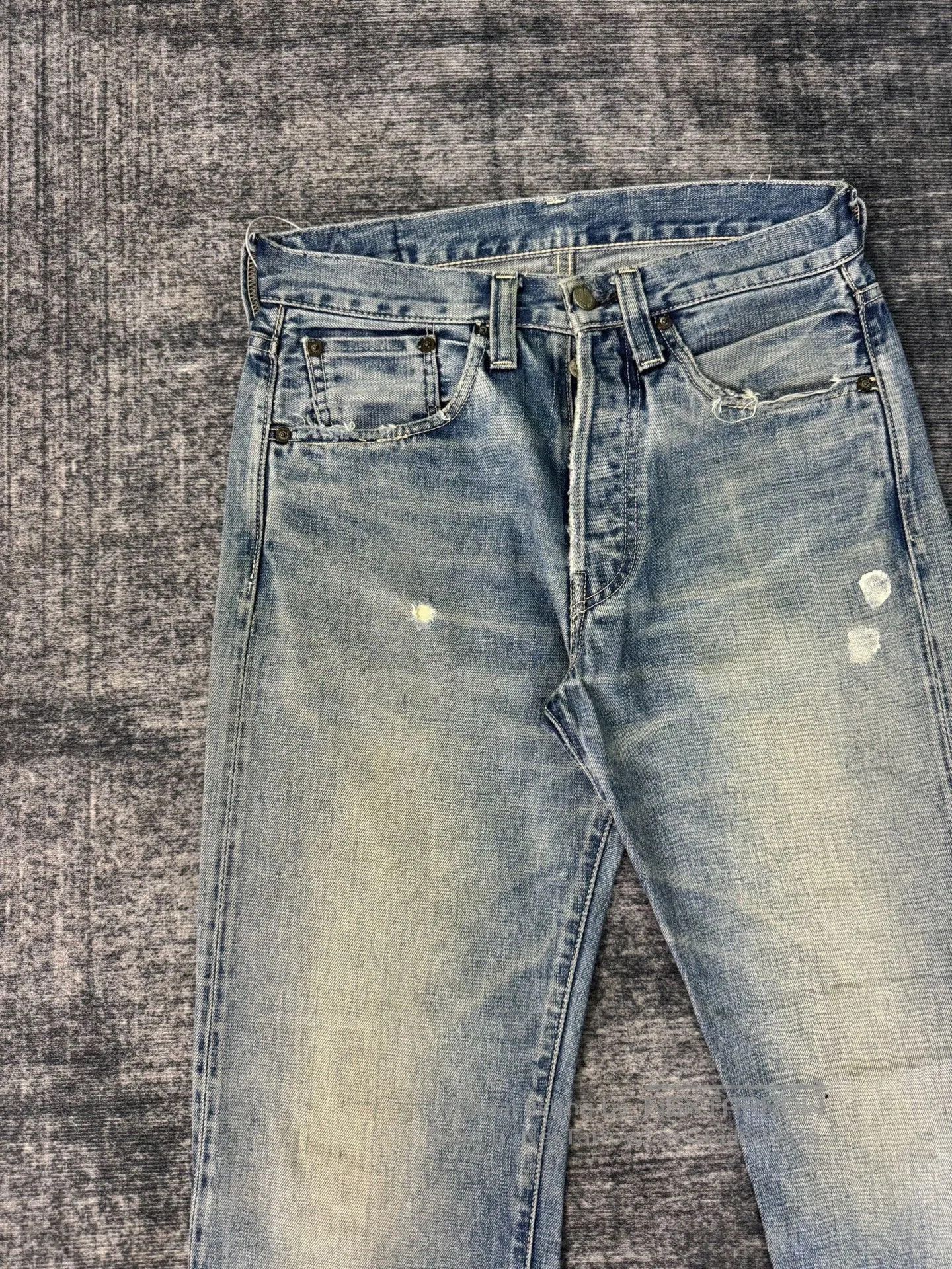 Vintage Vintage Levi's 44501 LVC 00s Washed Blue Jeans. Size US 31 - 3 Thumbnail