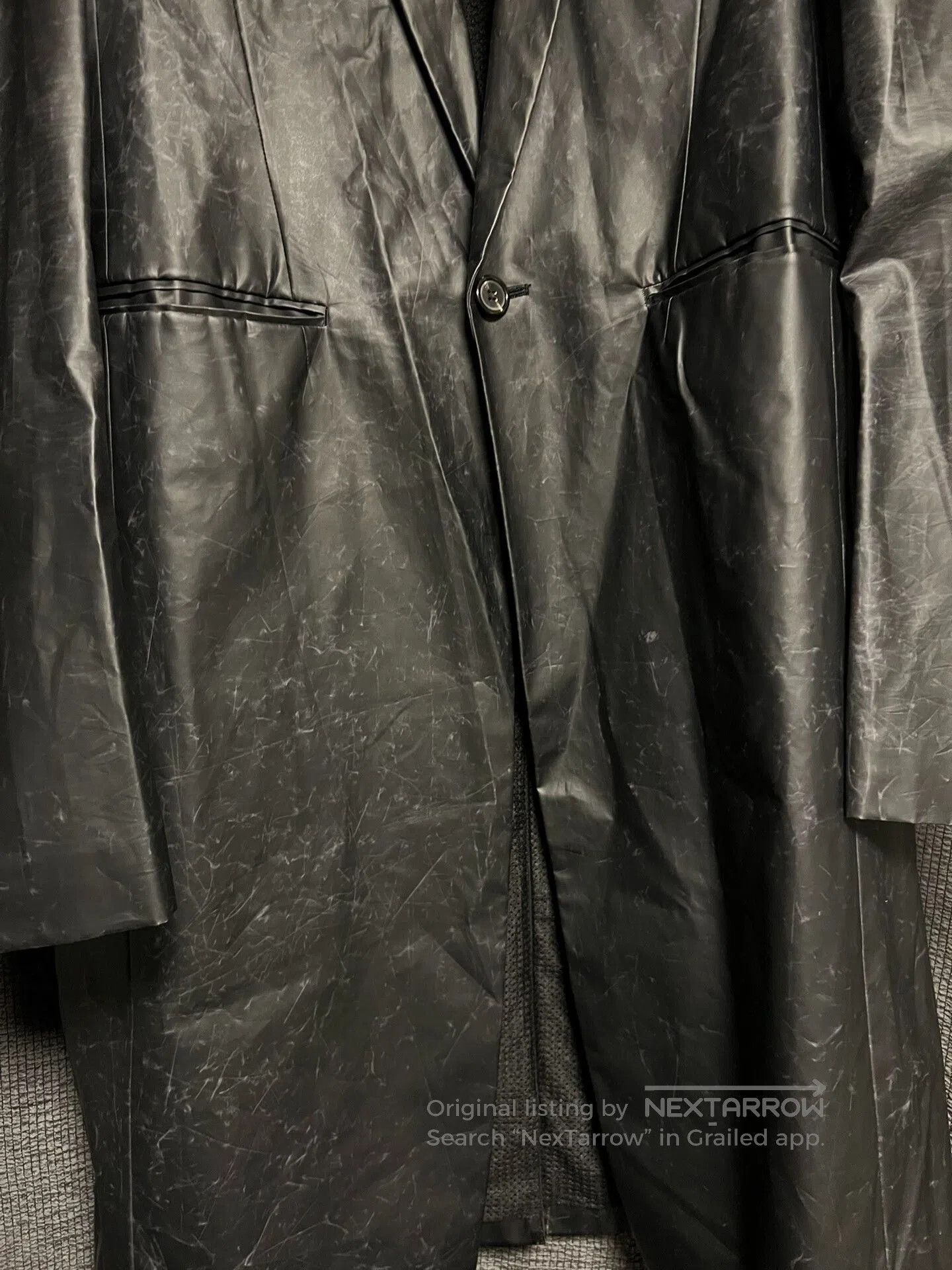 Undercover UNDERCOVER Black Wrinkled Logo Coat. Size US M / EU 48-50 / 2 - 5 Thumbnail