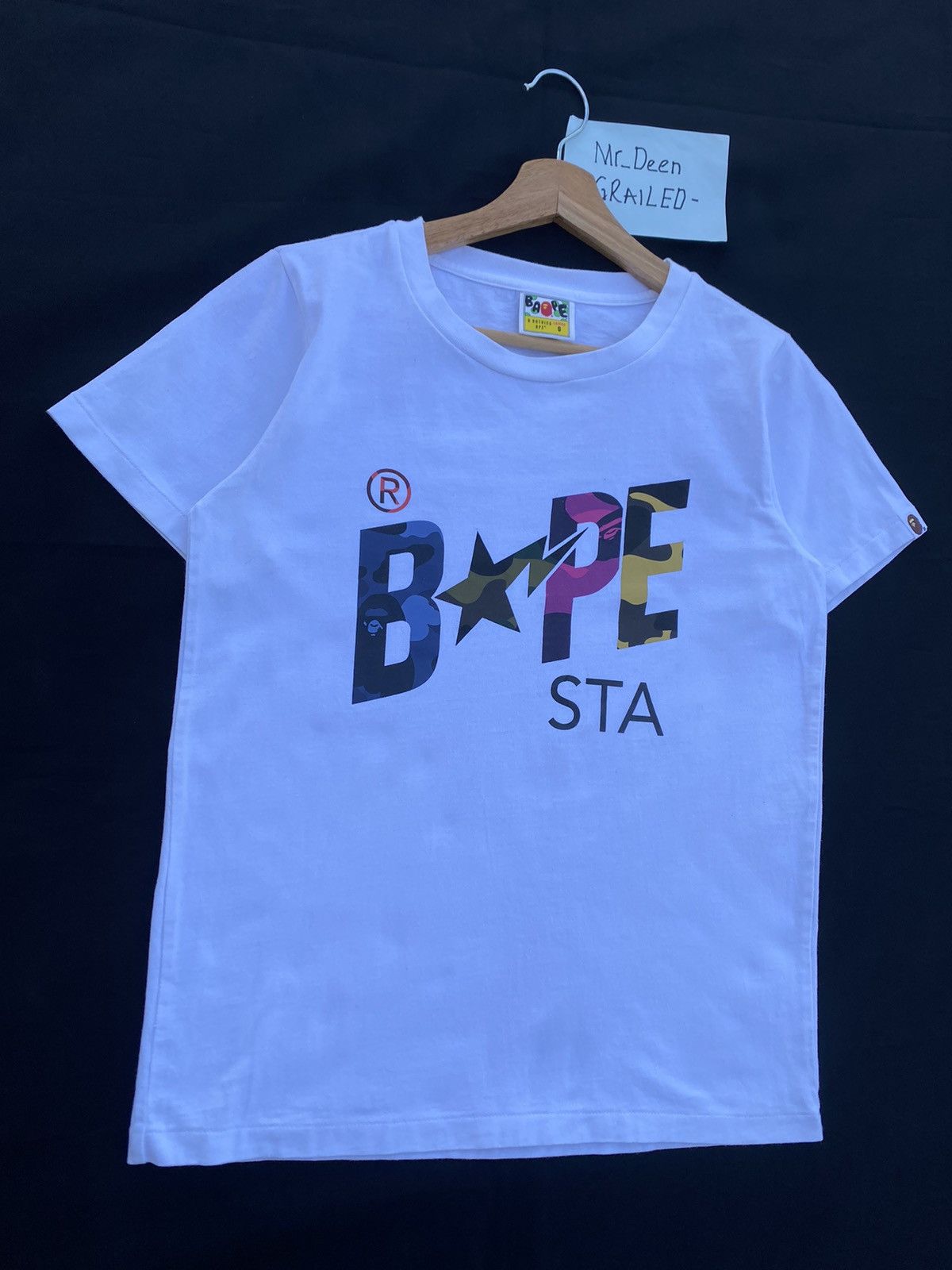 Bape Rare BAPE STA Spellout Tshirt Size S / US 4 / IT 40 - 3 Thumbnail