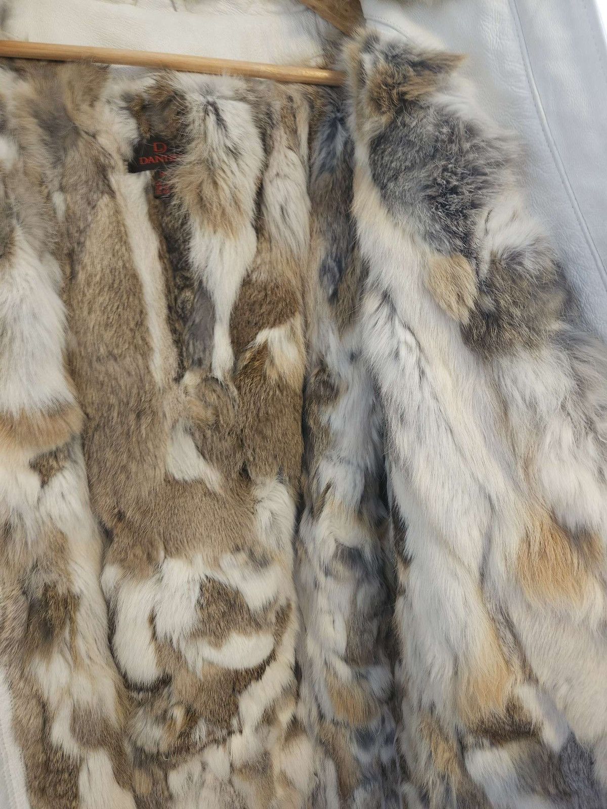 Danier 100% Leather Raccoon Fur Lining Rabbit Hooded Coat By Danier Size M / US 6-8 / IT 42-44 - 4 Thumbnail