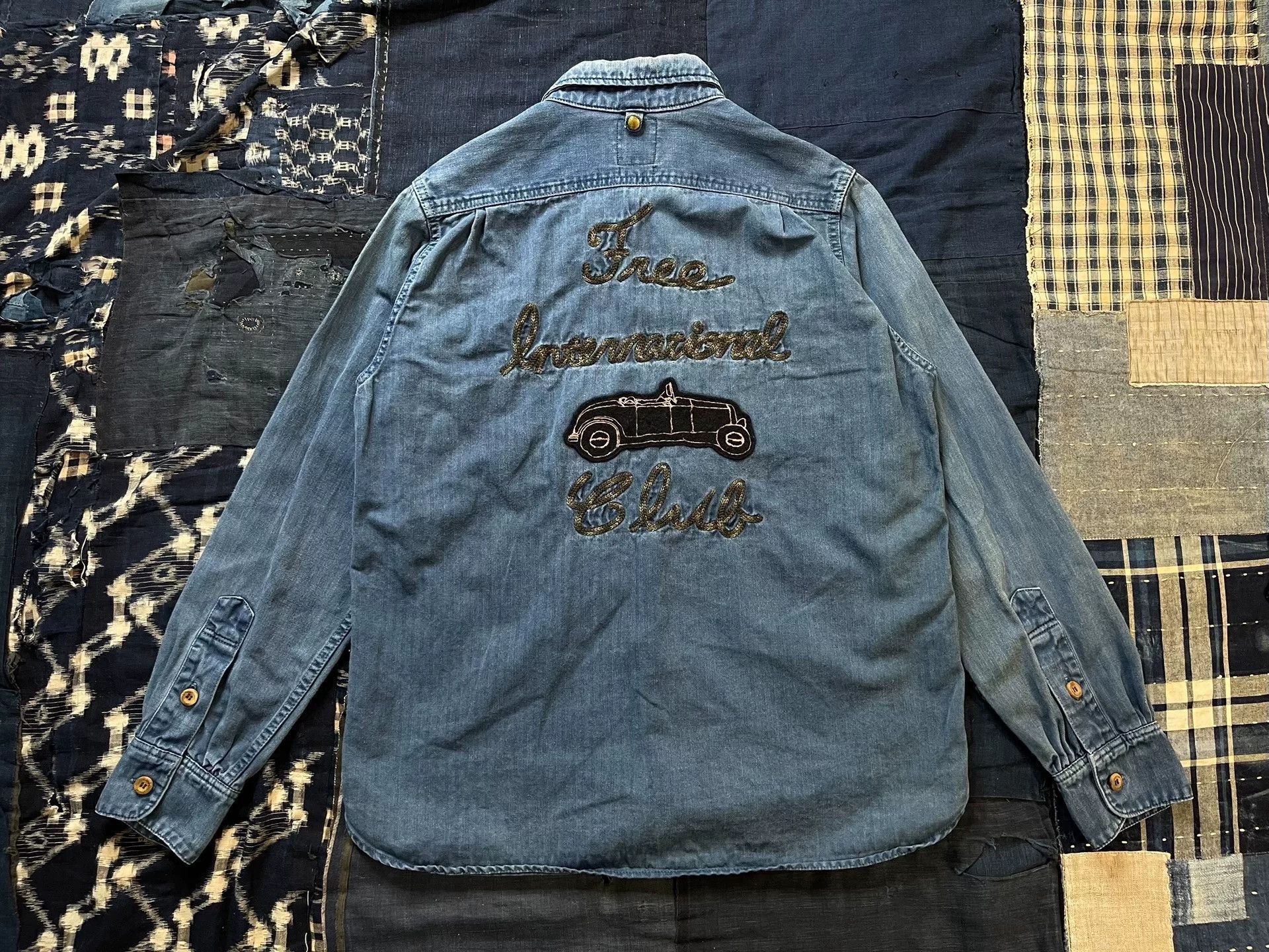Visvim visvim 15AW Orange Hand Embroidery Shirt Size US XXS / EU 40 - 1 Thumbnail