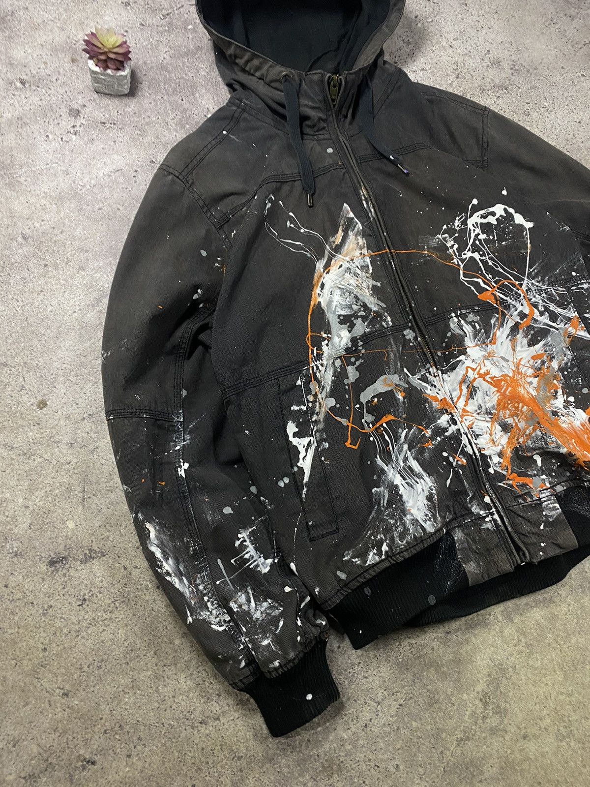 Carhartt Crazy LOGG Carhartt Style Paint Distressed Workwear Jacket Size US XL / EU 56 / 4 - 3 Thumbnail