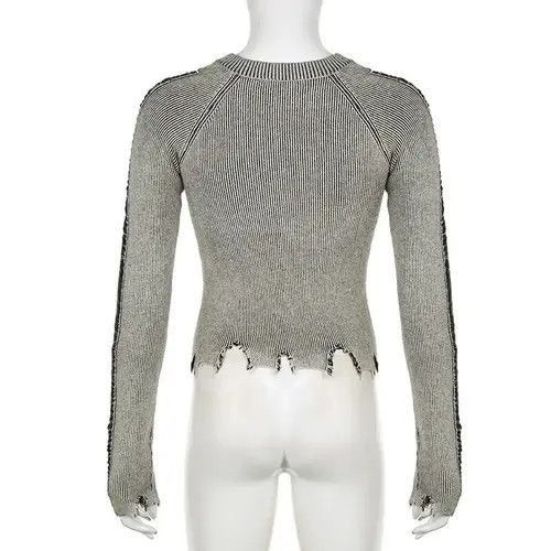 Japanese Brand × Vintage Ripped Vintage Sweater Size ONE SIZE - 2 Thumbnail