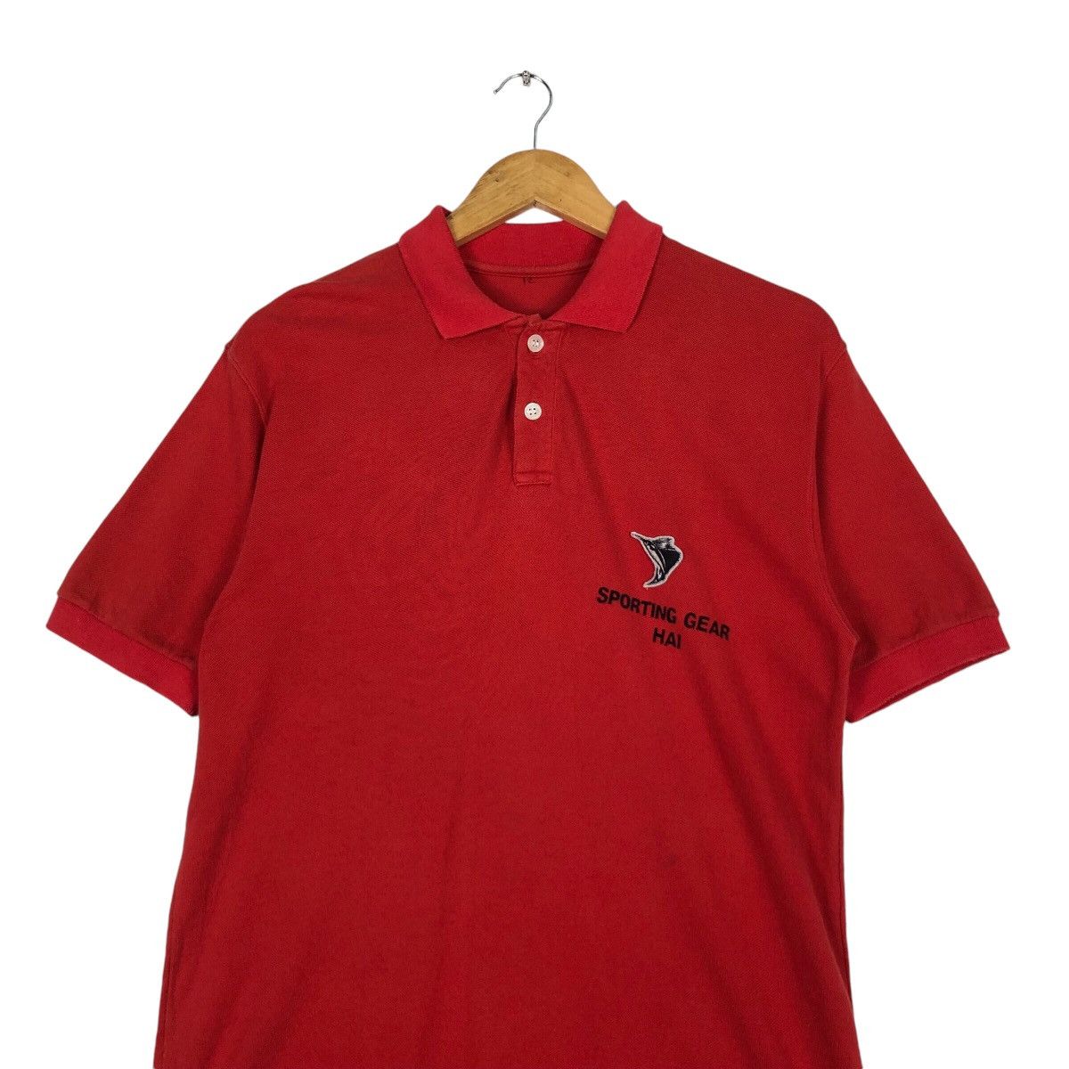 Hai Sporting Gear × Japanese Brand Hai Sporting Gear Red Polos Shirt Japanese Brand Rare small Size US S / EU 44-46 / 1 - 2 Thumbnail