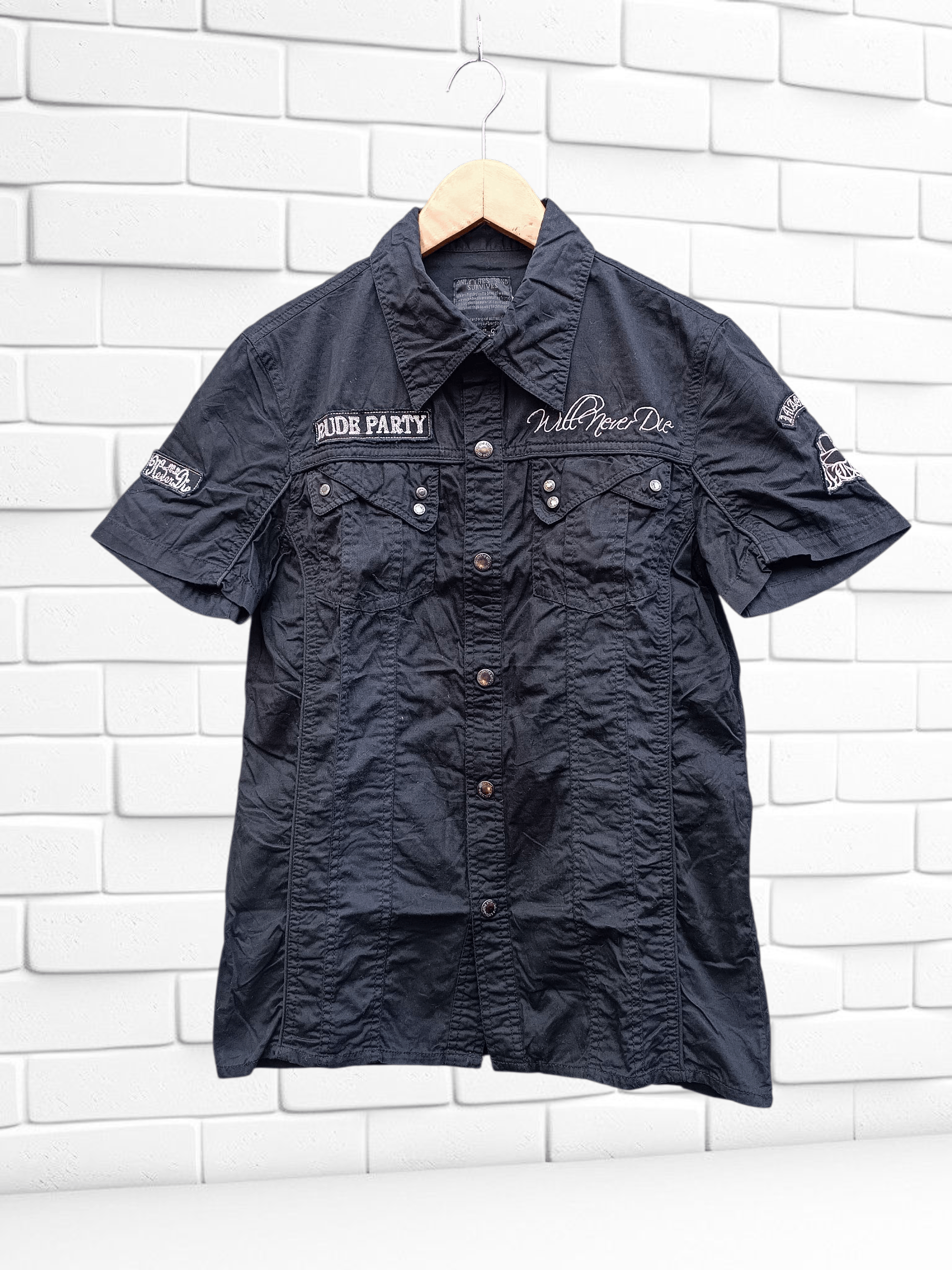 In The Attic Vintage In The Attic Short Sleeve Shirt Gothic Grunge Style Size US M / EU 48-50 / 2 - 1 Thumbnail