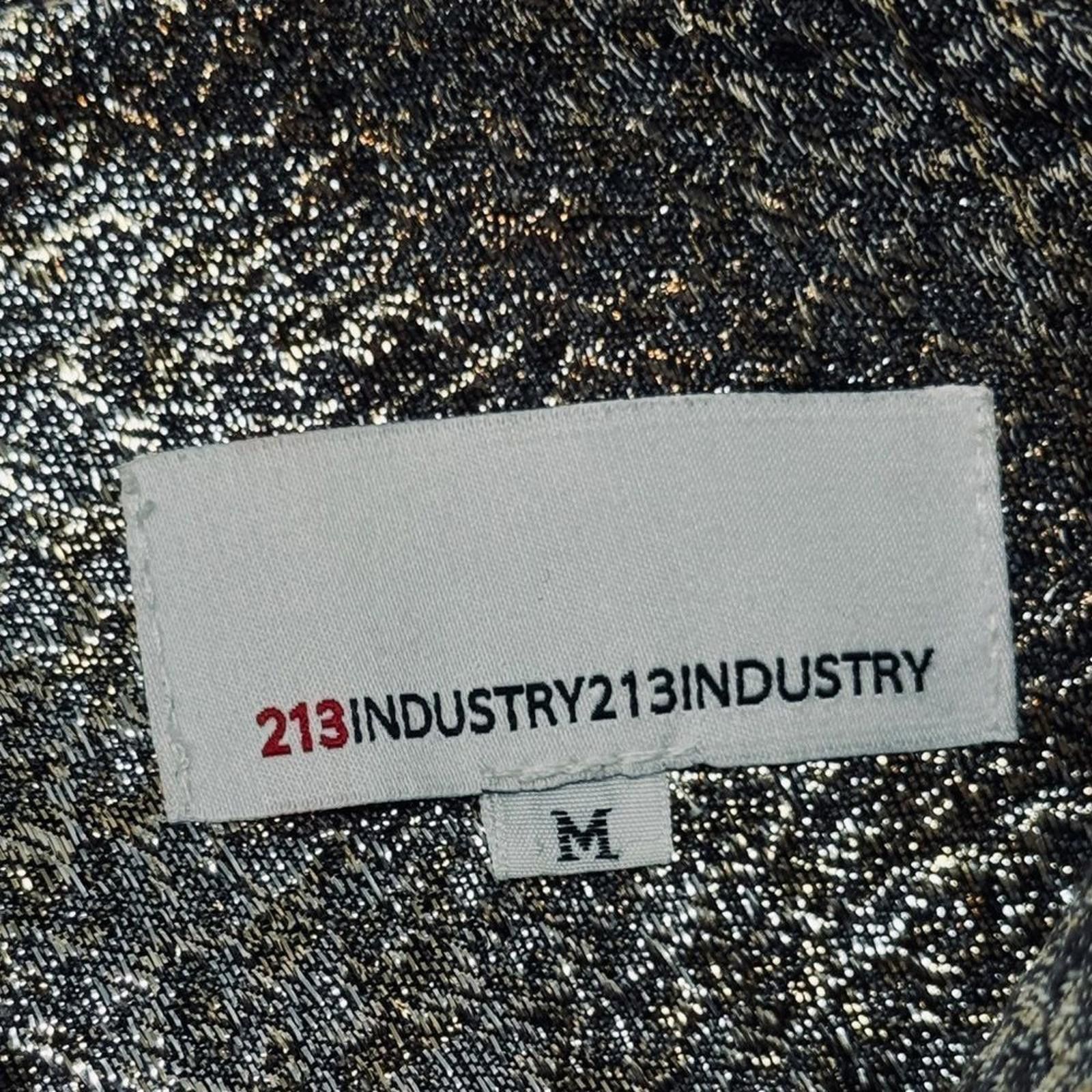 Designer 213Industry. Metallic Zipper Mini Skirt. Size Medium. Size 32" / US 10 / IT 46 - 2 Thumbnail