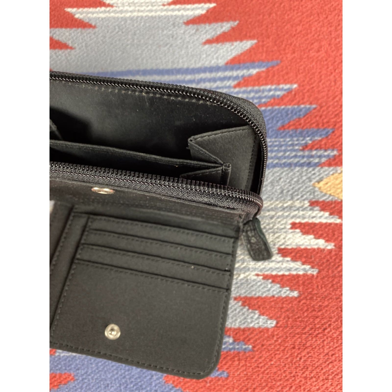 Kenneth Cole Kenneth Cole Reaction Wallet Black Leather Zip-Around Womens Size ONE SIZE - 3 Thumbnail