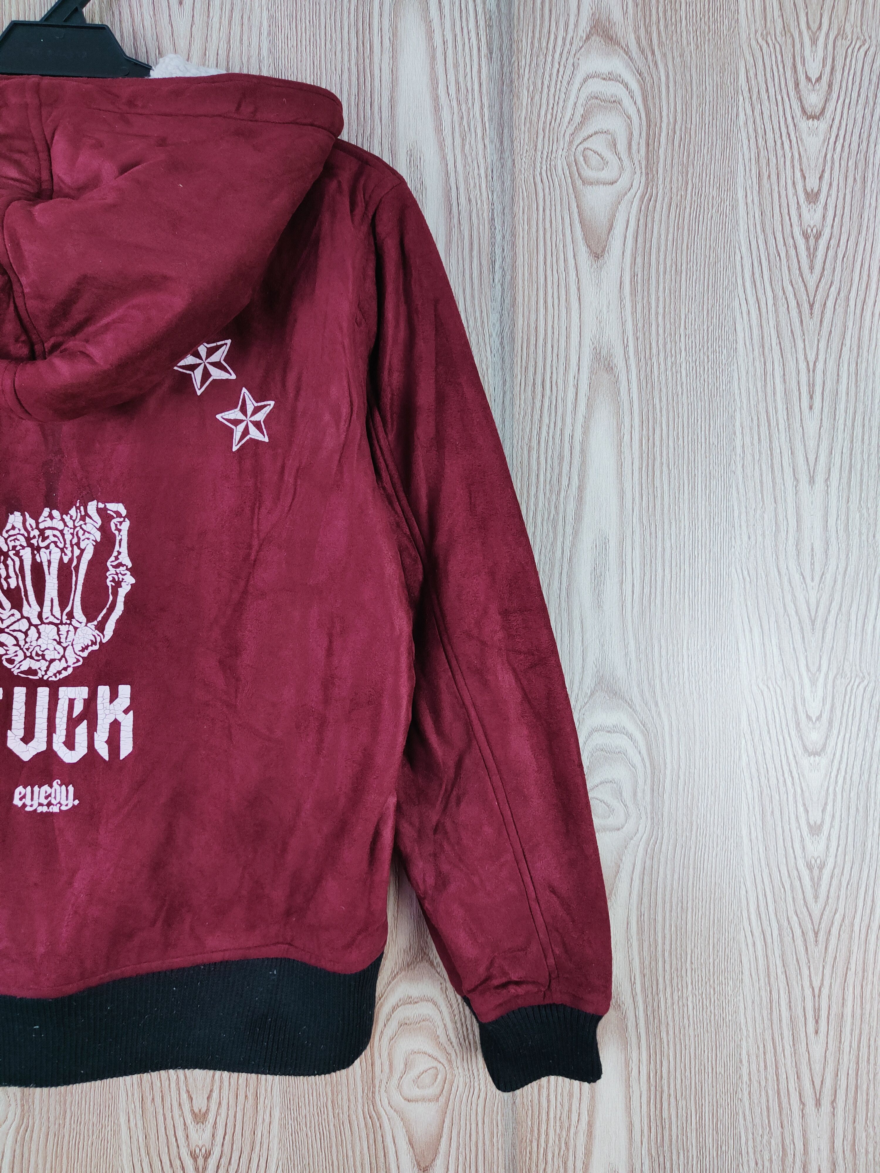 Japanese Brand DL Eyedy fuck skull Maroon Hoodie sweater Jackets #W261 Size US S / EU 44-46 / 1 - 4 Thumbnail