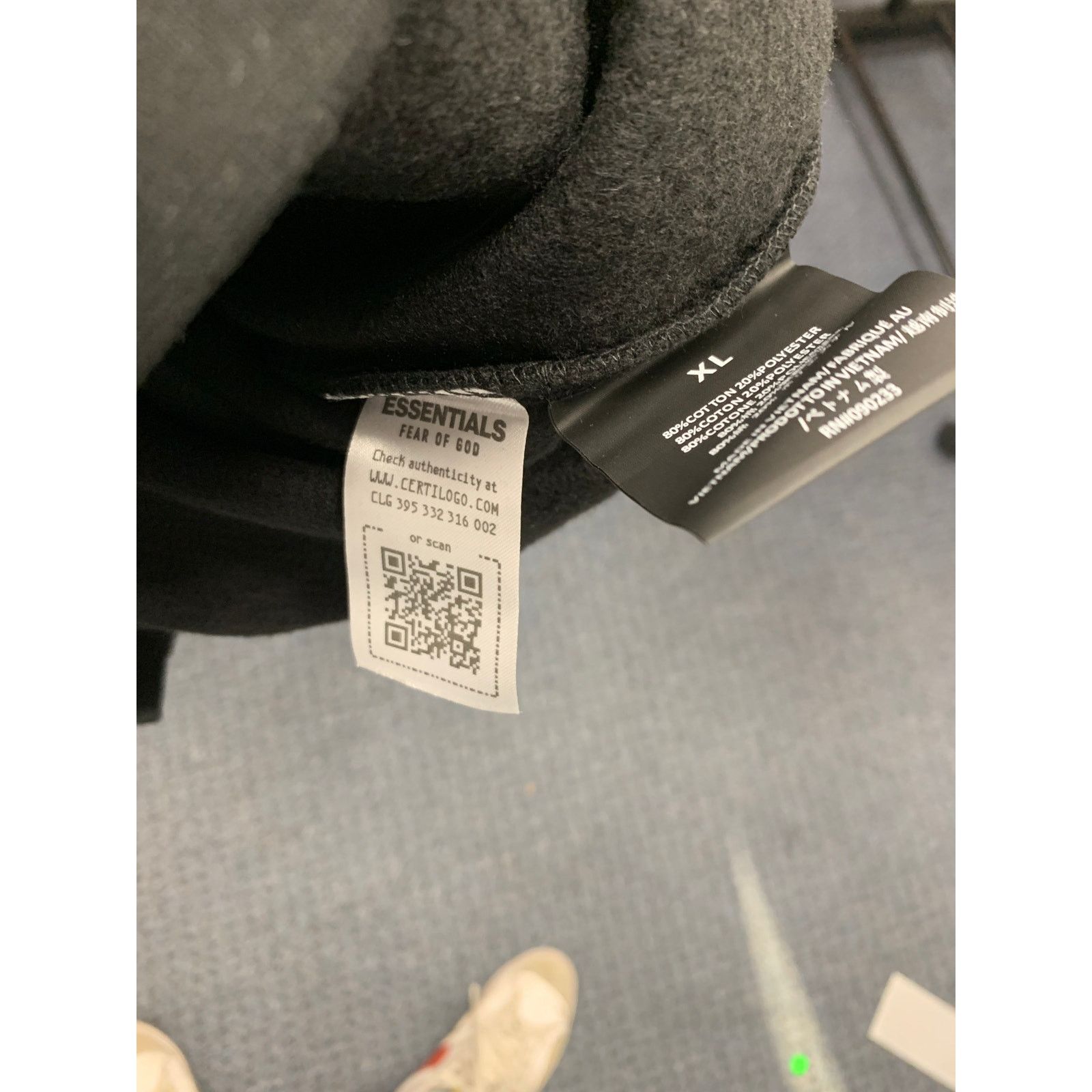 Fear of God Fear of God Essentials Fleece Hoodie FW24 Black Size XLarge Size US XL / EU 56 / 4 - 4 Thumbnail