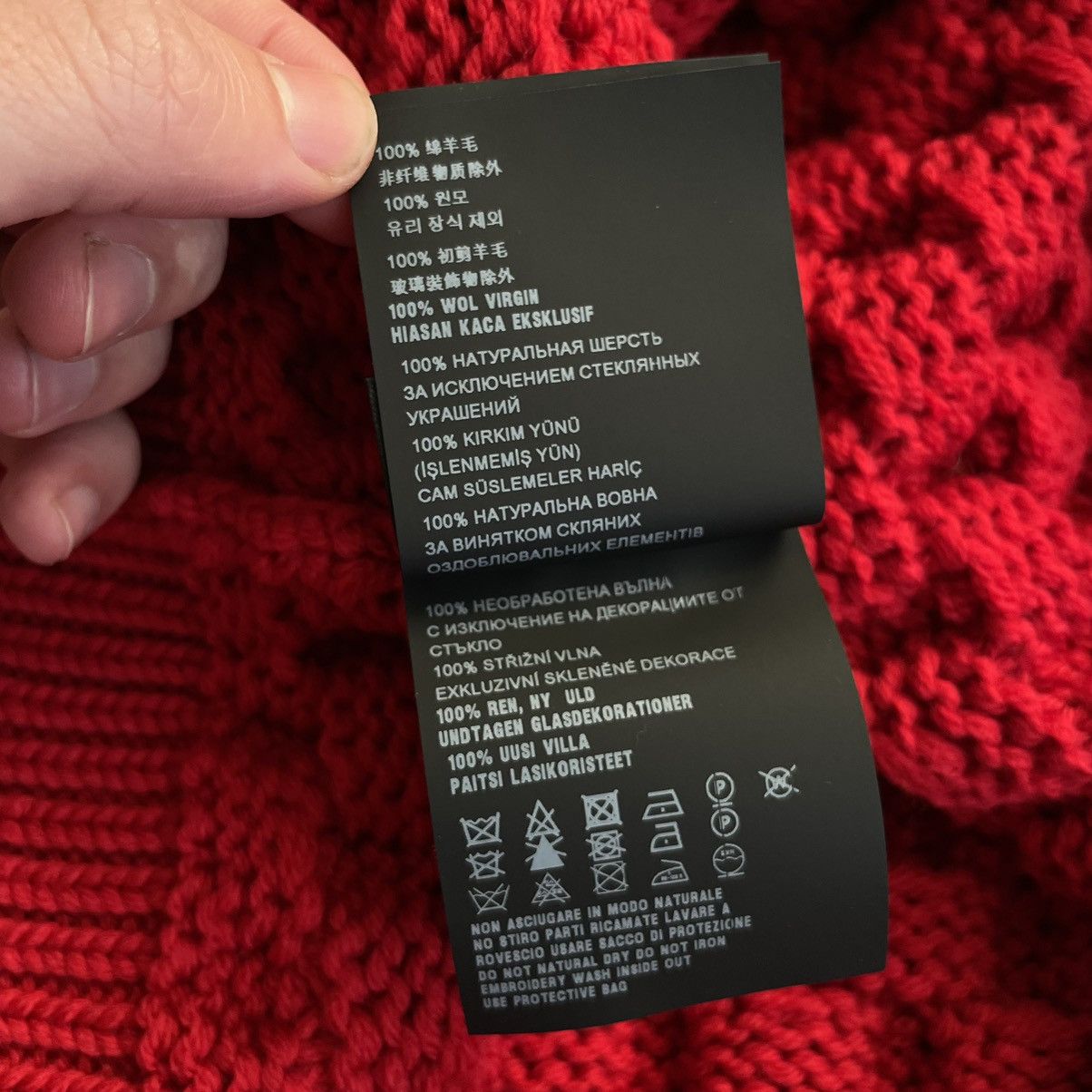 Prada Prada Crystal Embellished Wool Knit Sweater Red Limited Size S / US 4 / IT 40 - 20 Thumbnail