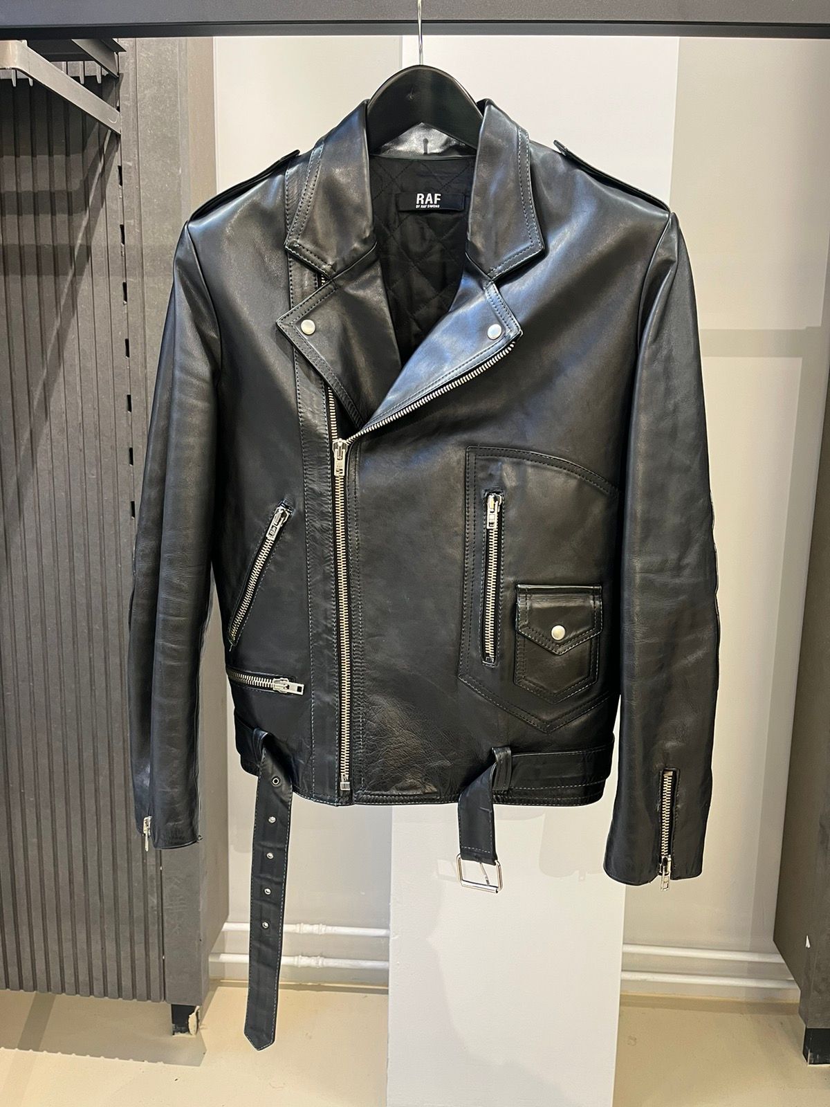 Pre-owned Raf By Raf Simons X Raf Simons Raf By Raf Simons 2006 Perfecto Leather Riders Jacket In Black