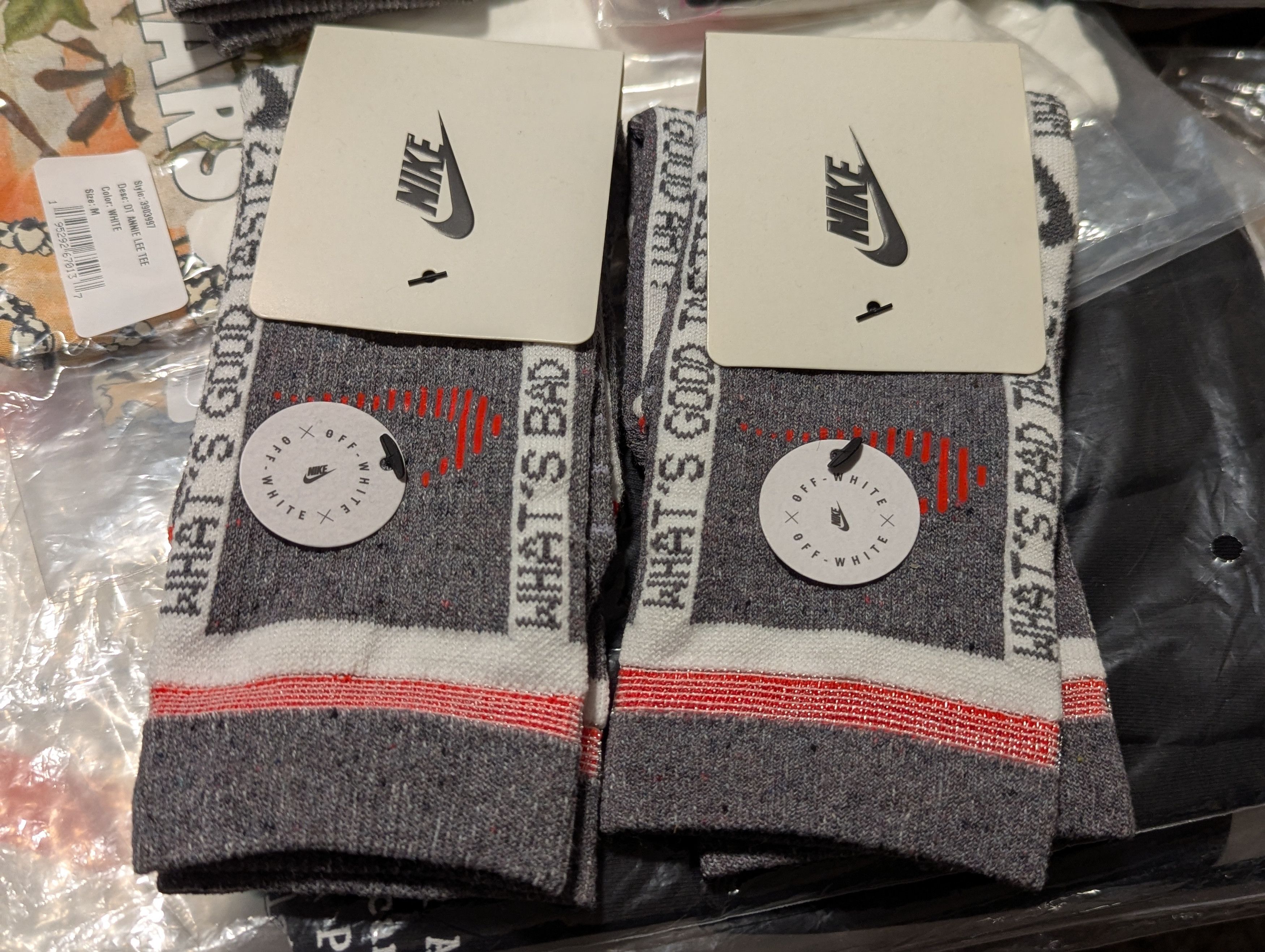 Nike × Off-White Nike X Off-White Socks CN5786-020 Size ONE SIZE - 3 Thumbnail