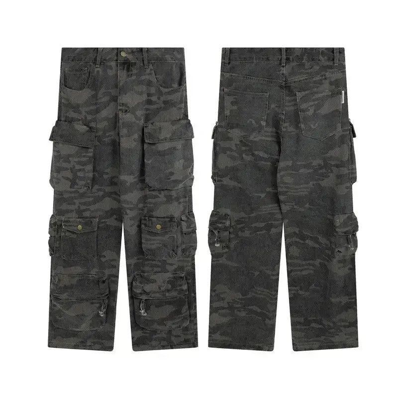 Japanese Brand Baggy Pocket Artic Camo Punk Cargo Pants Size US 30 / EU 46 - 4 Thumbnail