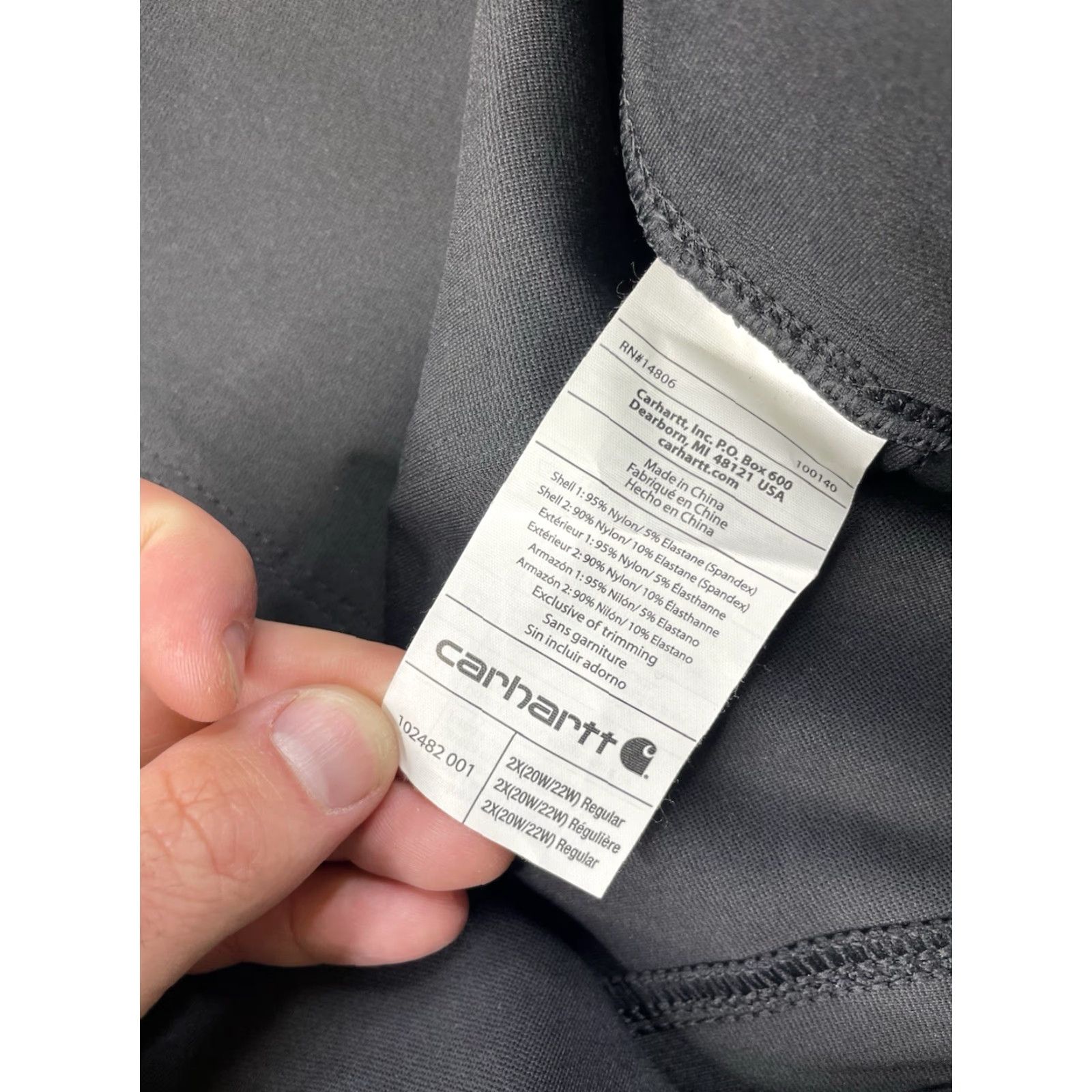 Carhartt NWT Carhartt Pants Women's 2X Force Utility Pant 102482 Stretch Black Workwear Tapered Leg Logo - Regular Fit, Plus Size Size 40" / US 18 - 7 Thumbnail