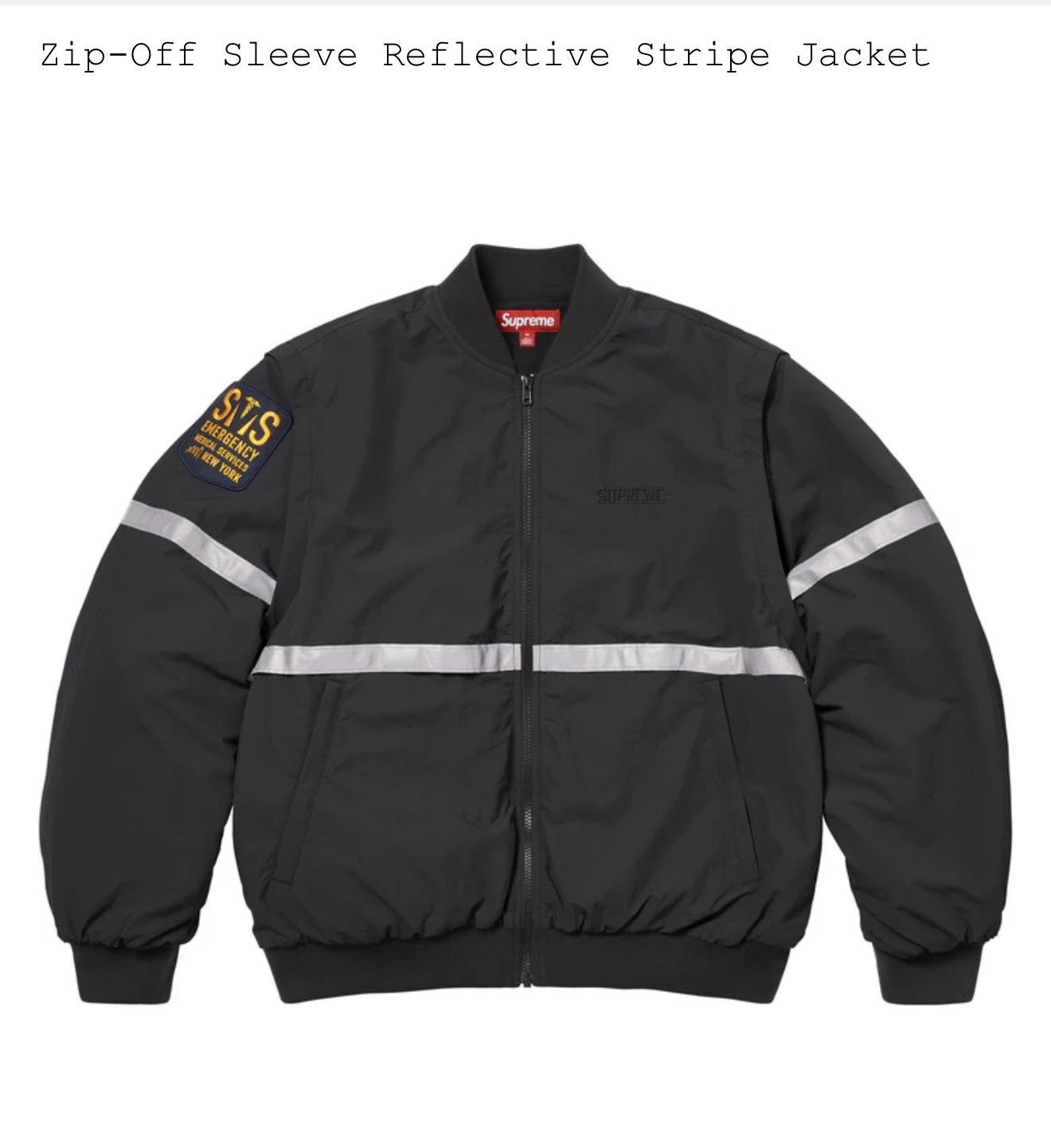 Supreme Supreme Zip-Off Sleeve Reflective Stripe Jacket Size US S / EU 44-46 / 1 - 2 Thumbnail