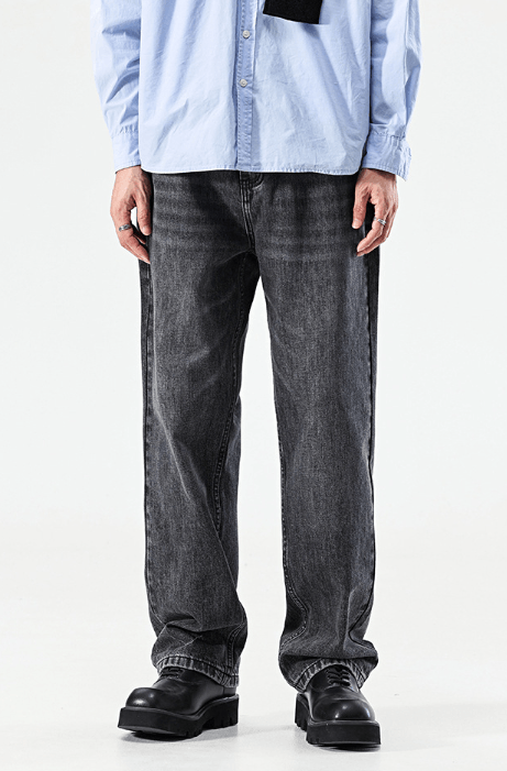 Japanese Brand Retro washed all-match straight loose wide-leg jeans Size US 32 / EU 48 - 1 Thumbnail