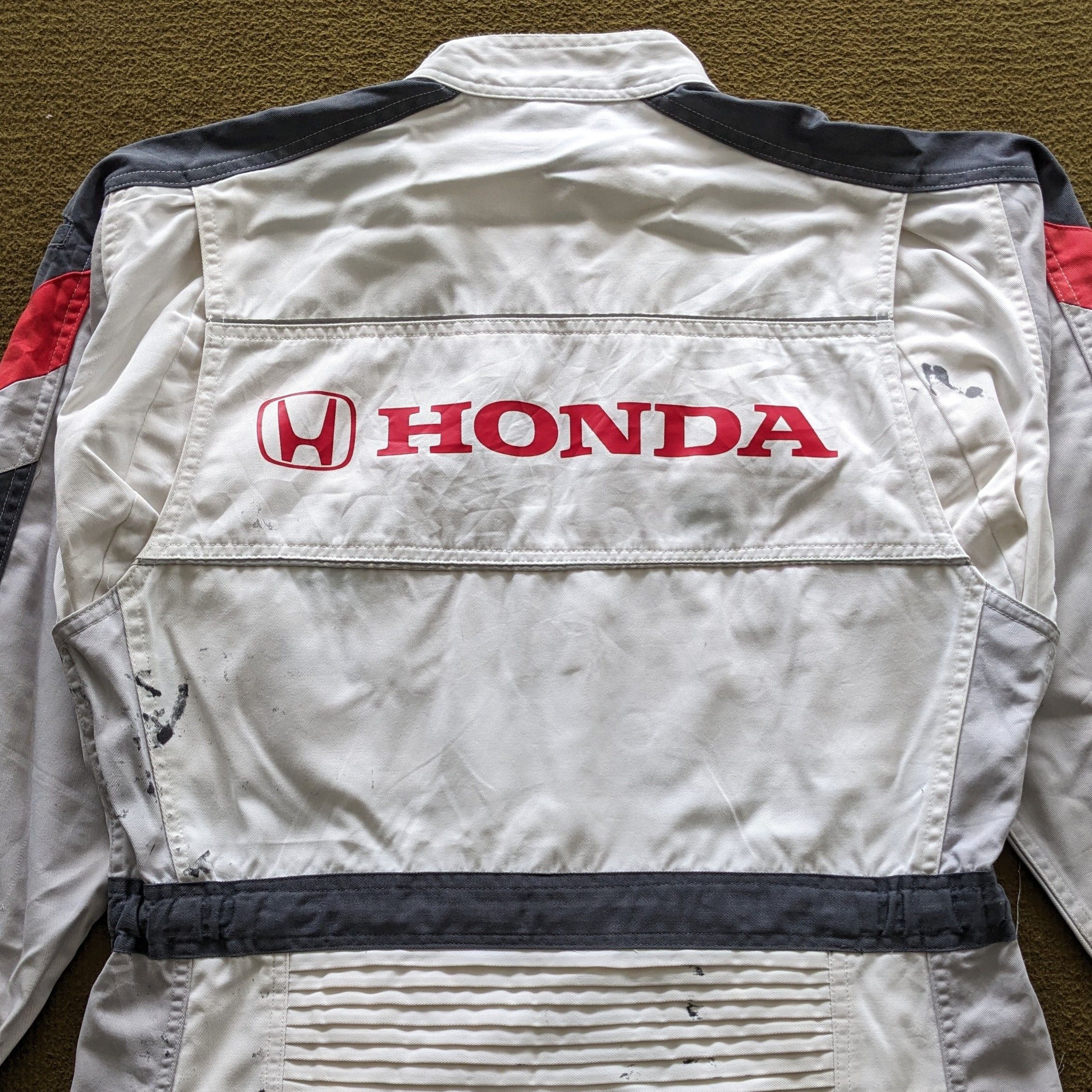 Vintage Vintage HONDA Motorsports Racing Coverall Workwear Jacket Size US M / EU 48-50 / 2 - 2 Thumbnail
