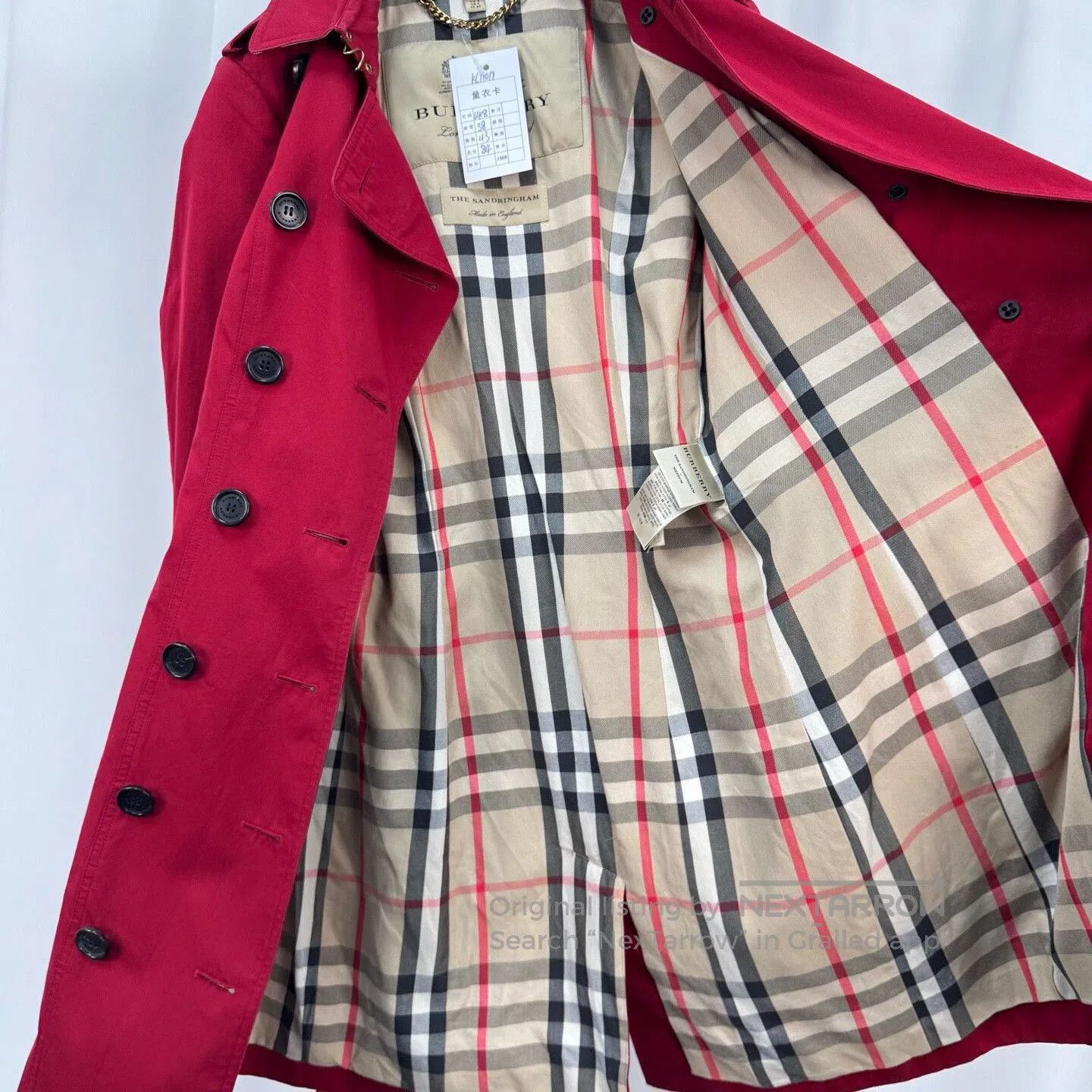 Burberry Burberry Double Crown Inner Check Trench Coat. Size M / US 6-8 / IT 42-44 - 5 Thumbnail