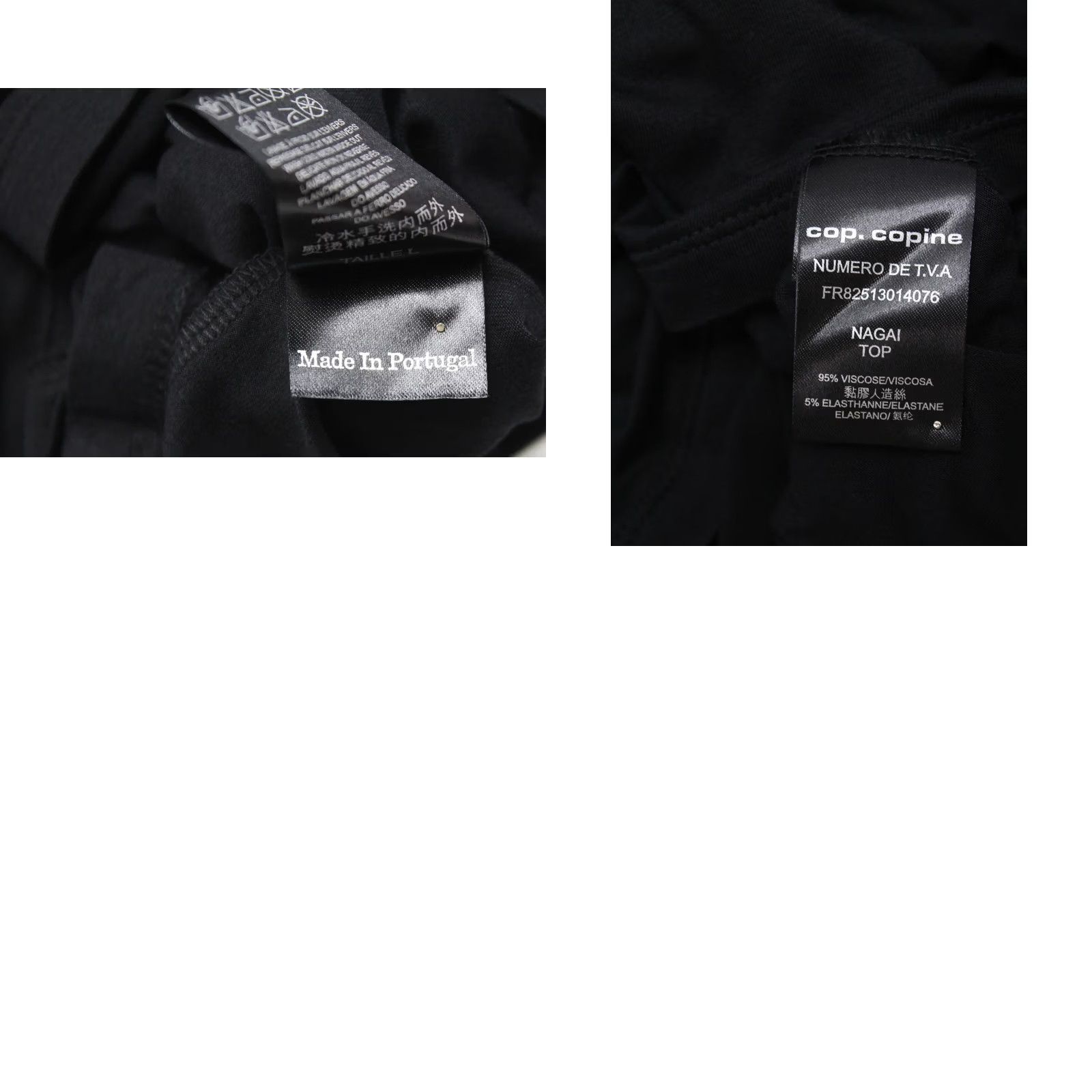Cop Copine COP COPINE Nagai Blouse Women L Stretch Black Collared Shirt Size L / US 10 / IT 46 - 9 Thumbnail