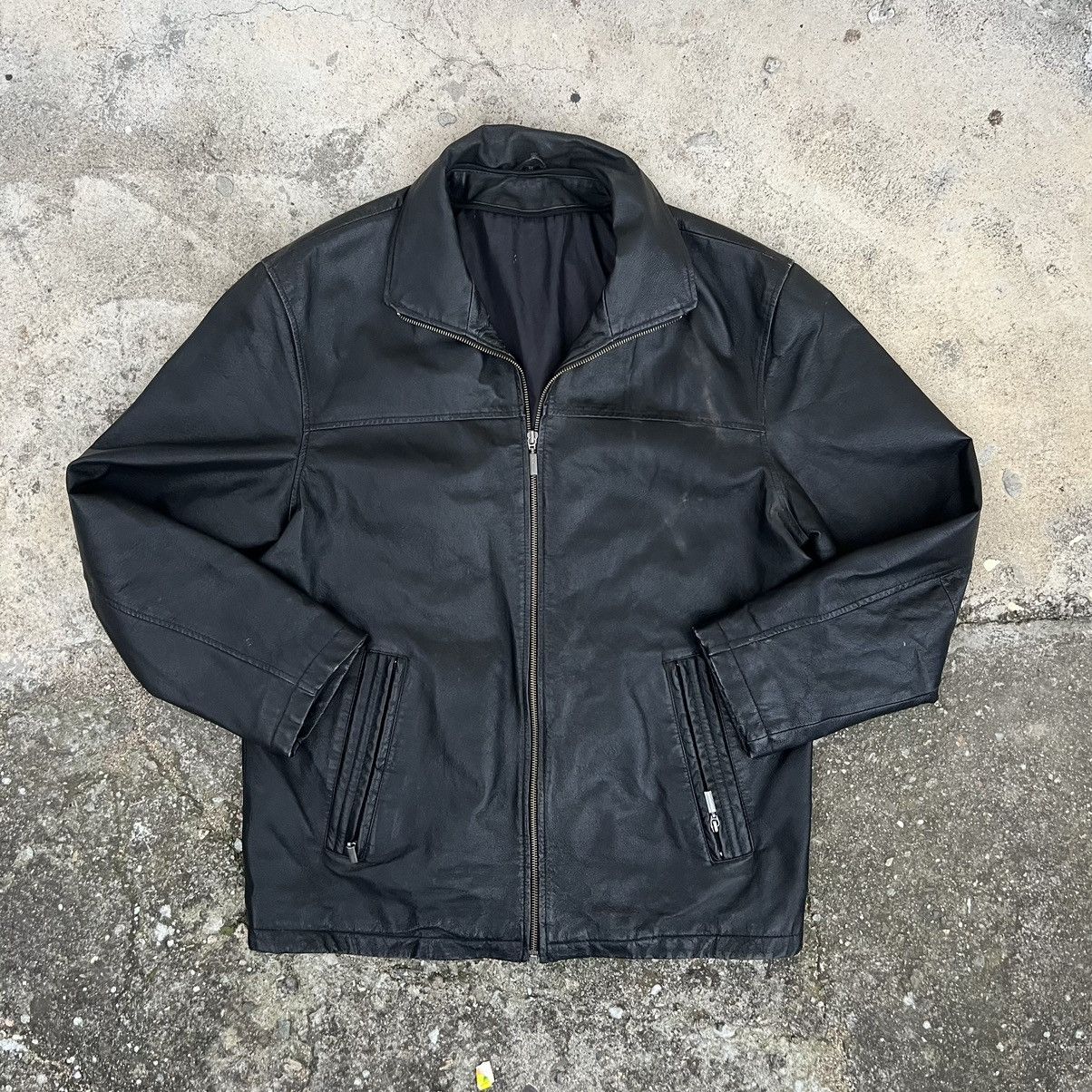 Leather × Vintage Vintage Genuine Real Leather Jacket High Quality Rock Punk Size US XL / EU 56 / 4 - 1 Thumbnail