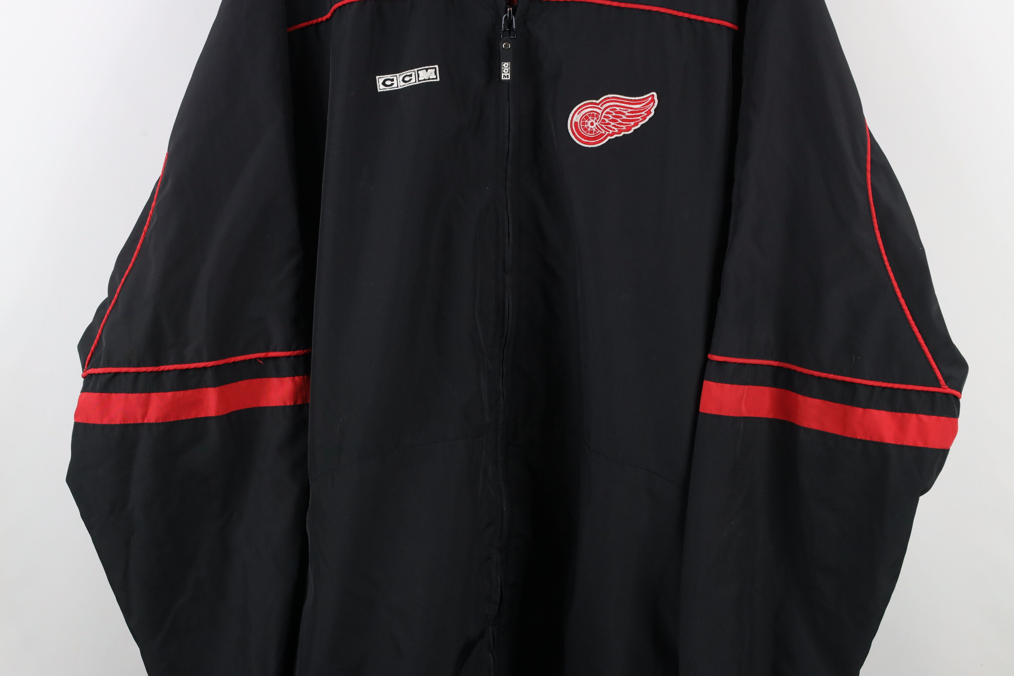 Vintage Vintage CCM Detroit Red Wings Hockey Full Zip Jacket Black Size US XL / EU 56 / 4 - 3 Thumbnail