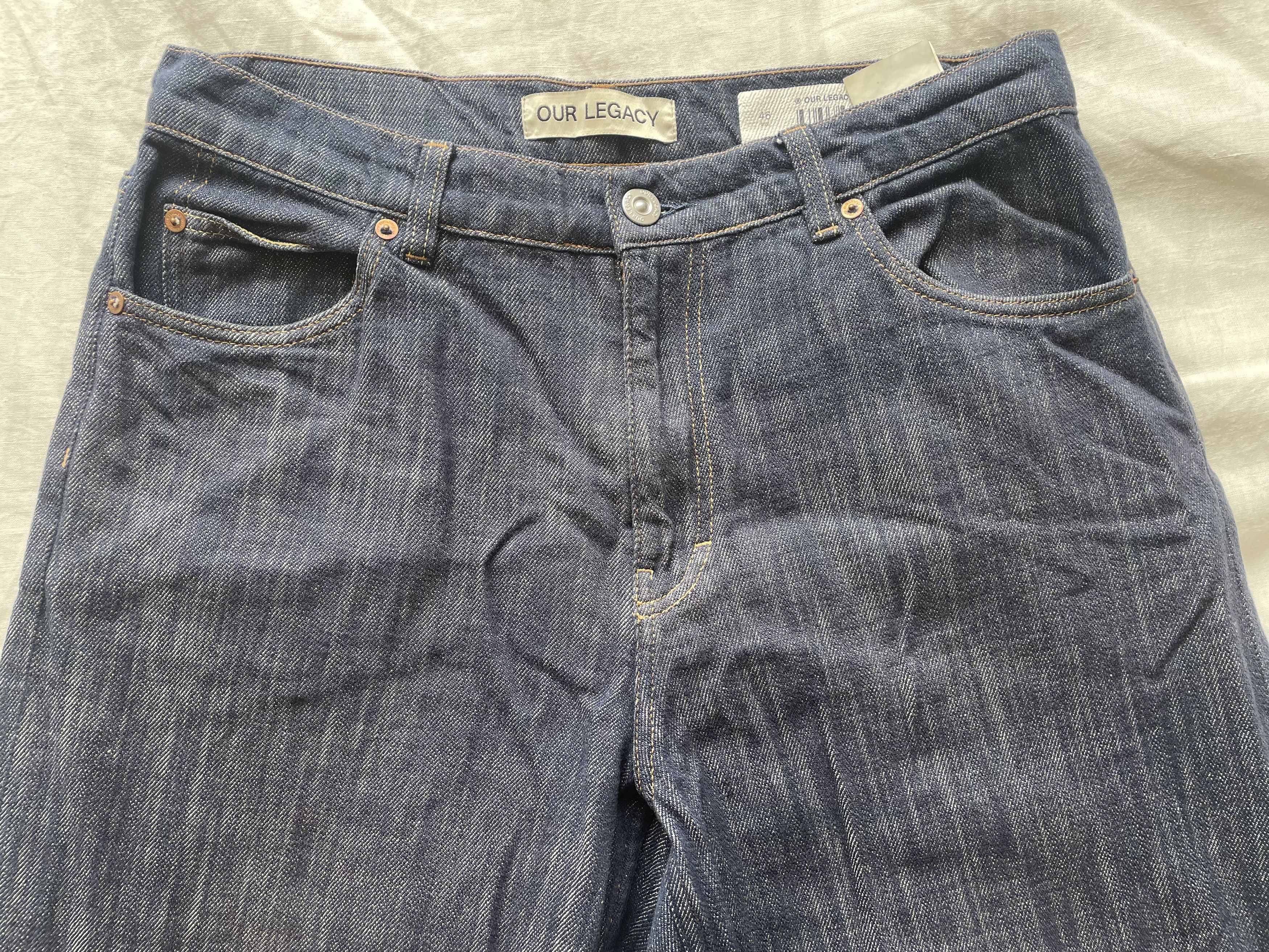 Our Legacy Vast Cut Raw Indigo Denim Jeans Size 46 (32)