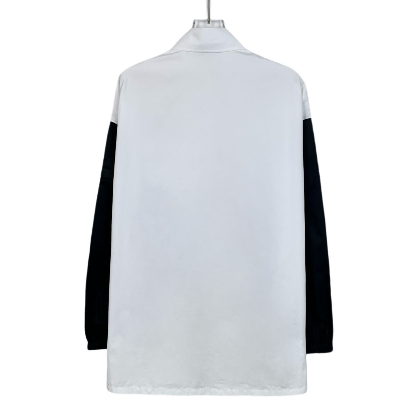 Prada Prada Two-Tone Button-Up Shirt White & Black Long Sleeve Cot Size US S / EU 44-46 / 1 - 2 Thumbnail